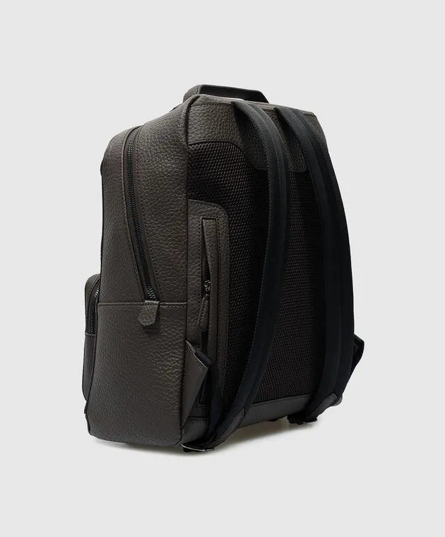 Gianni Chiarini Zaino in pelle marrone con logo ZNUB178131QNTM