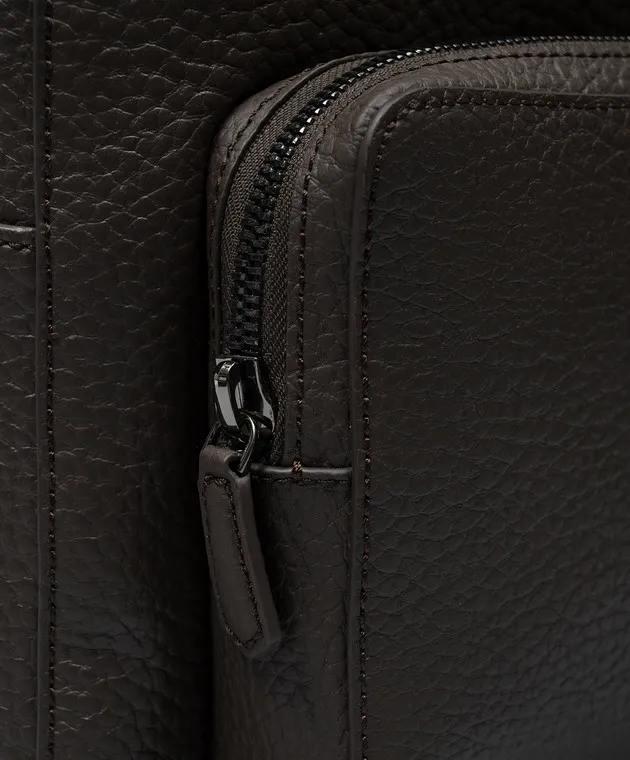 Gianni Chiarini Zaino in pelle marrone con logo ZNUB178131QNTM