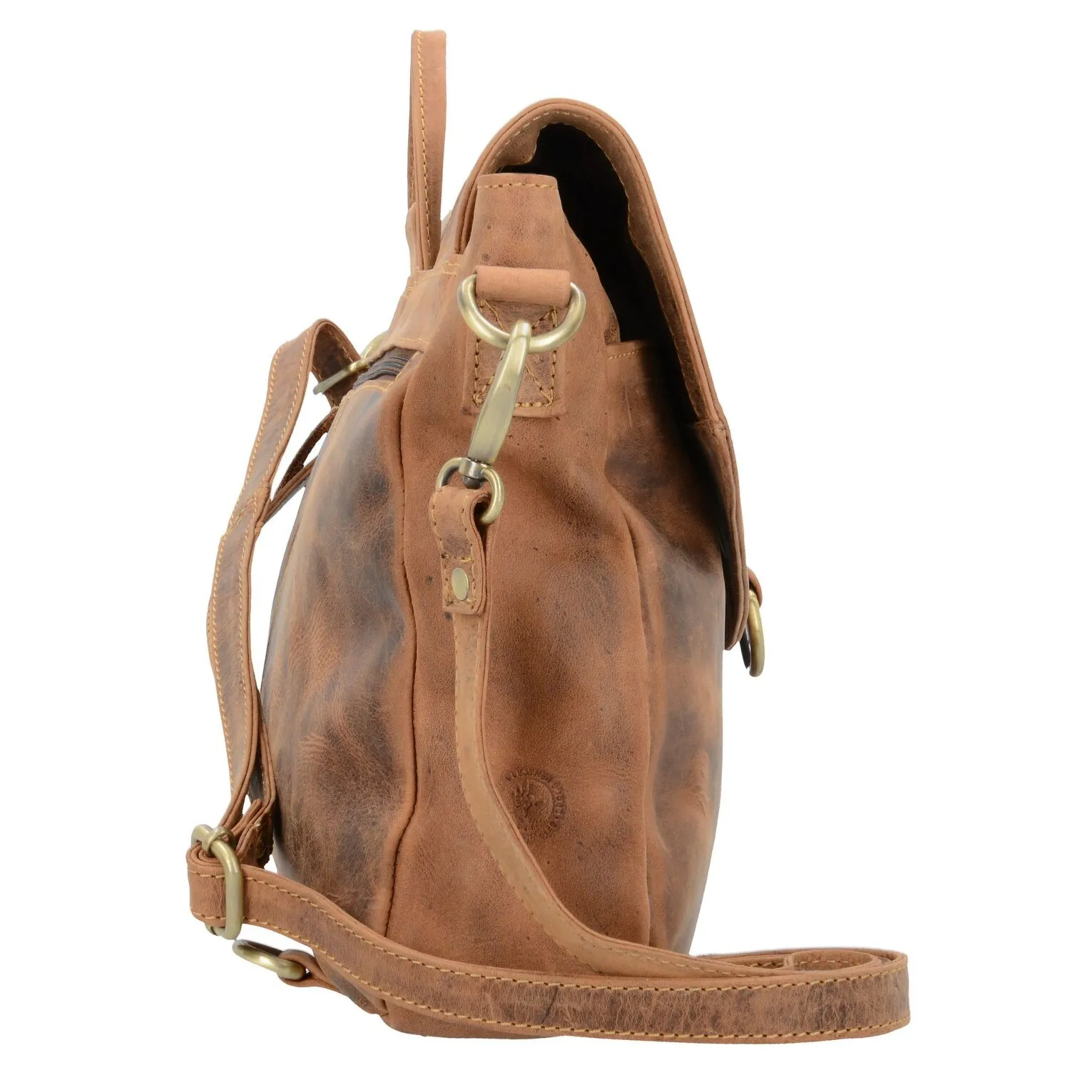Greenburry Cartella vintage a tracolla zaino in pelle 35 cm