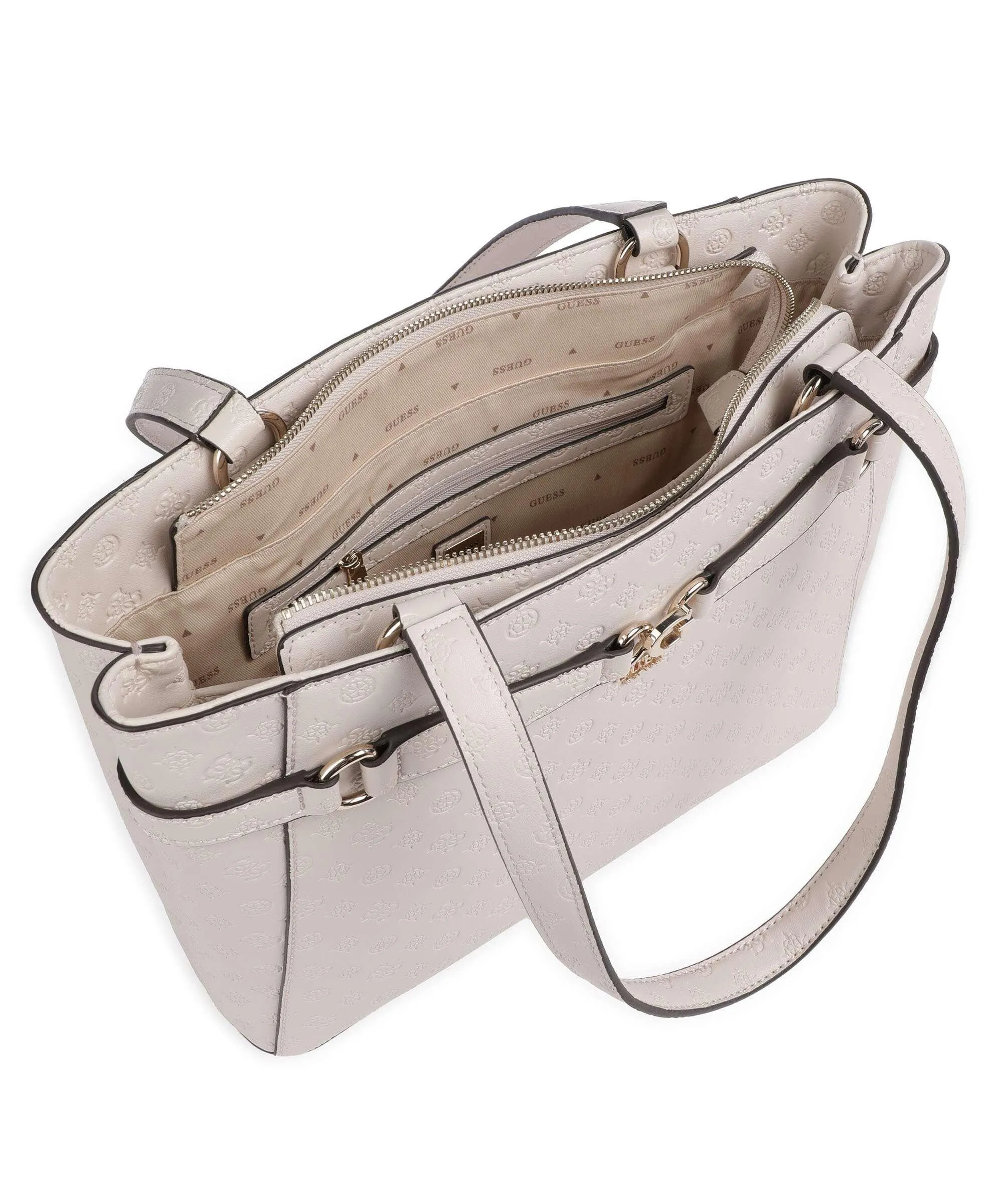  Guess Arlena Borsa shopper pelle sintetica avorio  