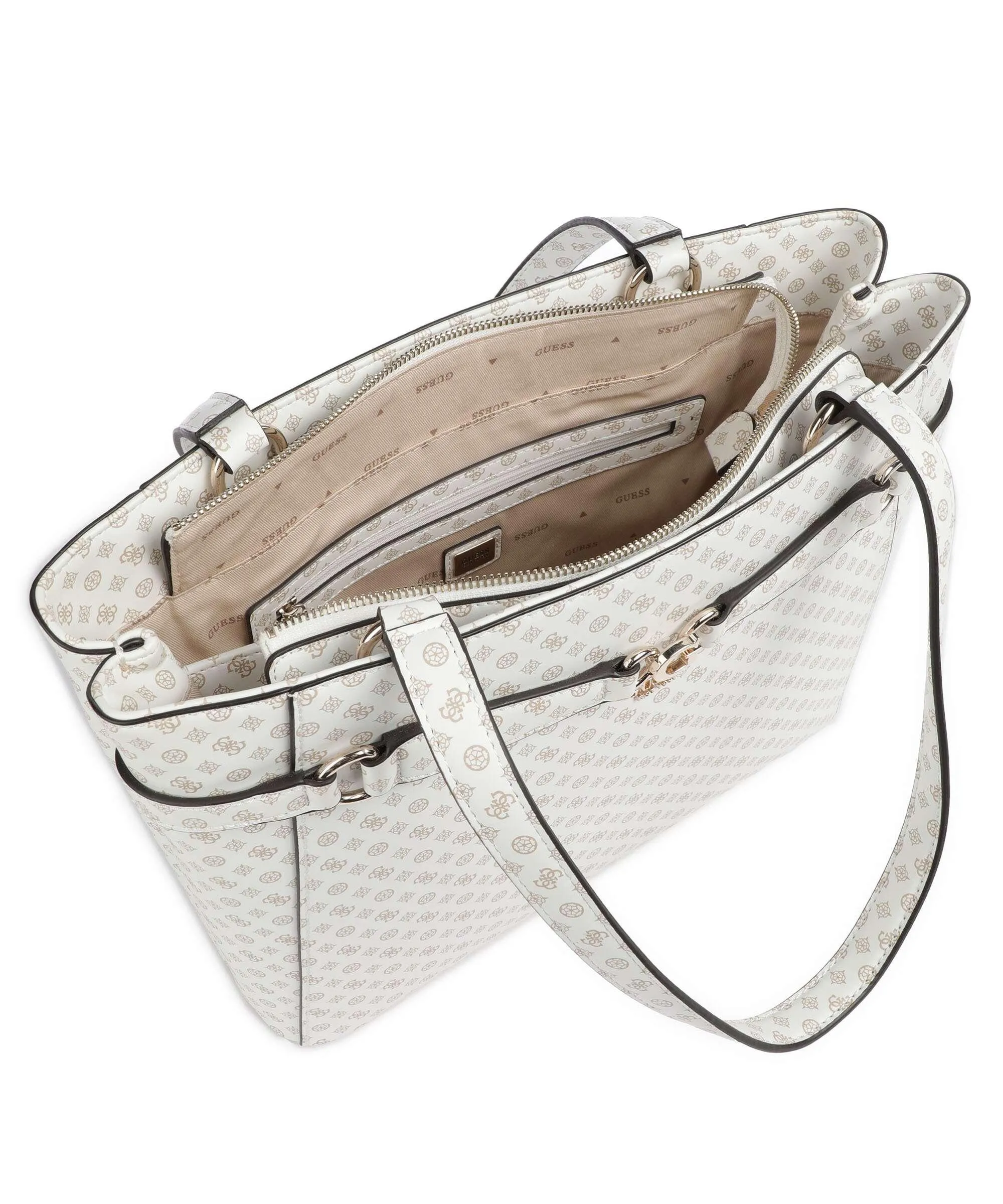  Guess Arlena Borsa shopper pelle sintetica bianco  