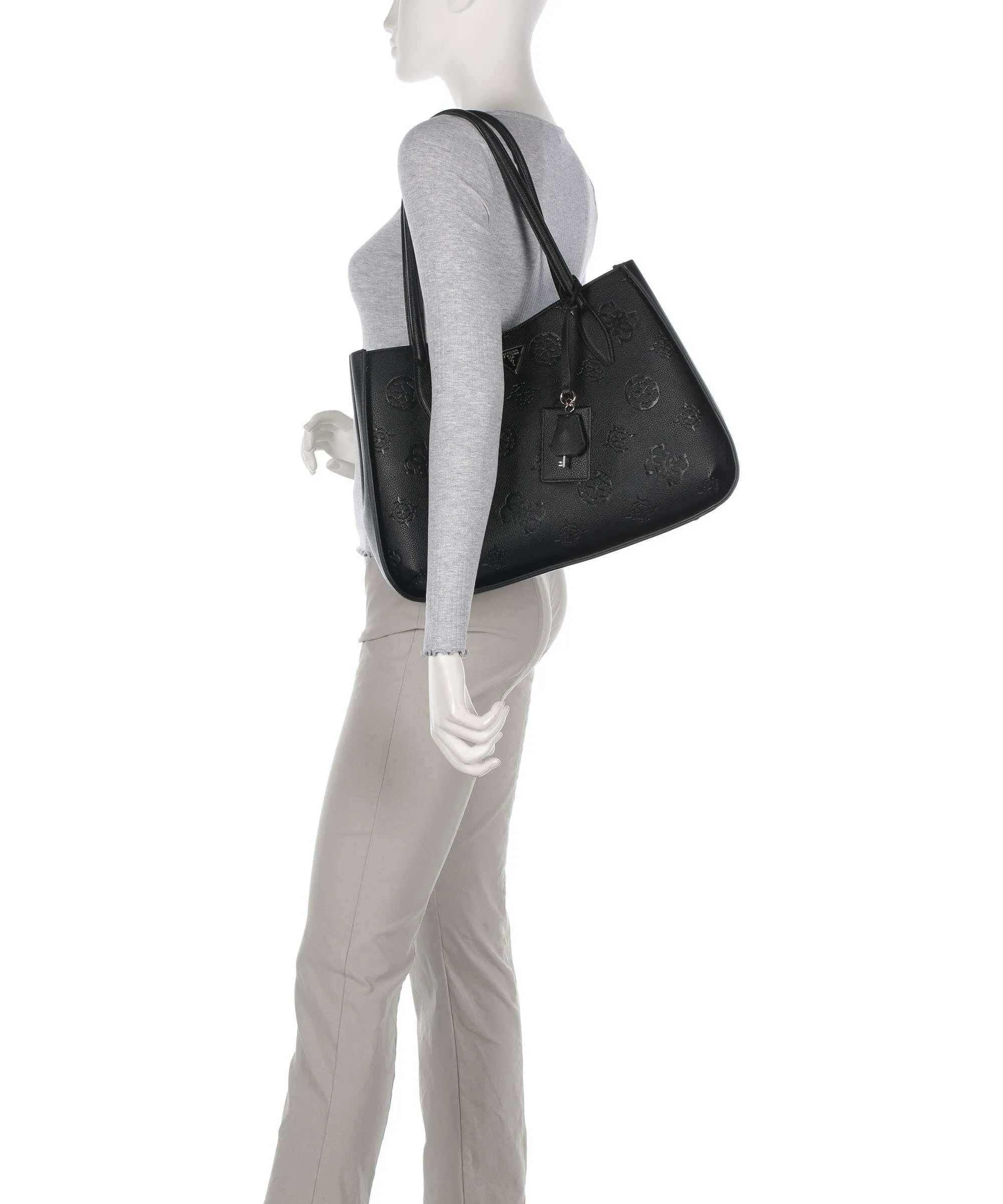  Guess Keandra Borsa shopper pelle sintetica nero  