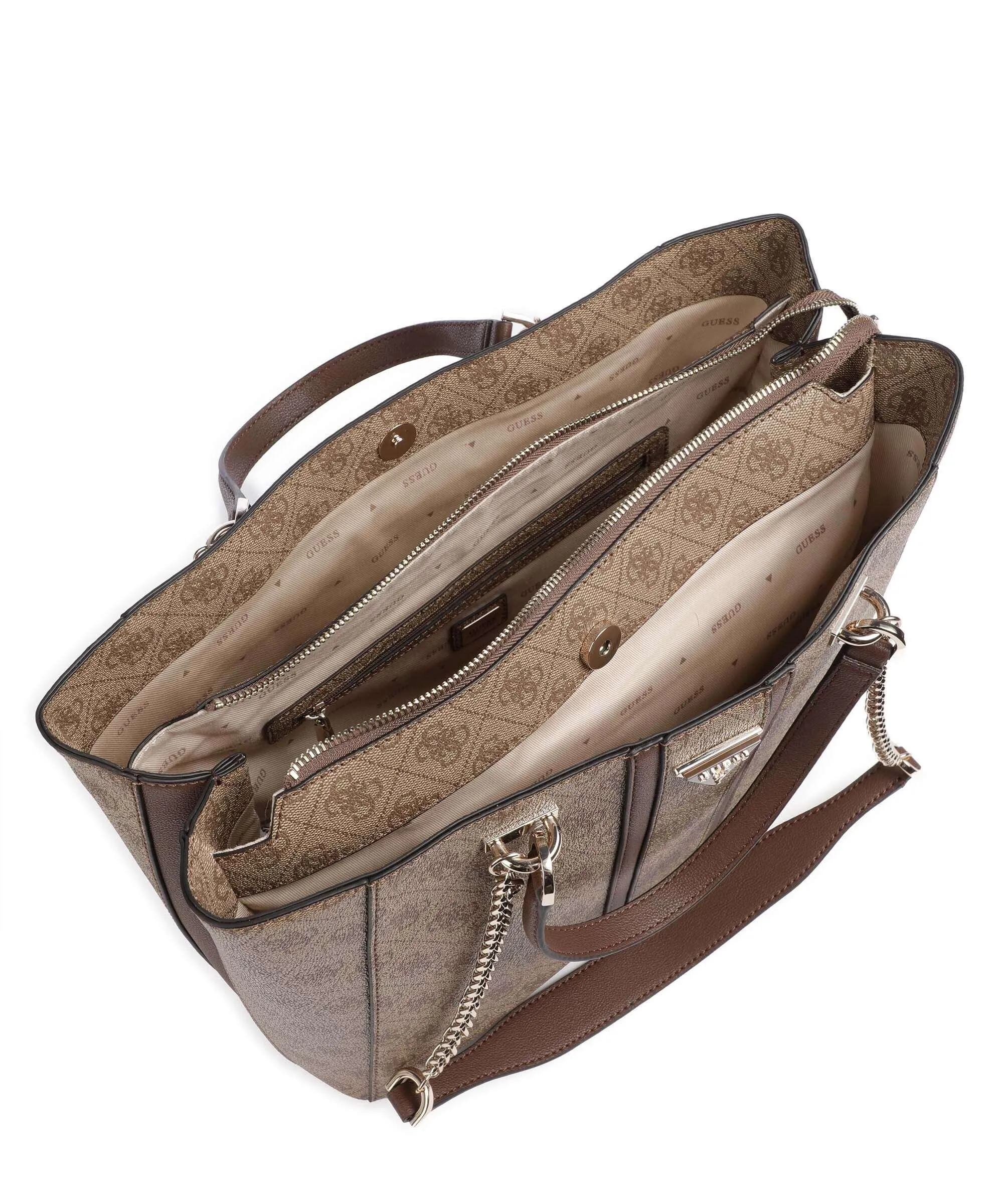  Guess Noreen Borsa shopper pelle sintetica marrone  