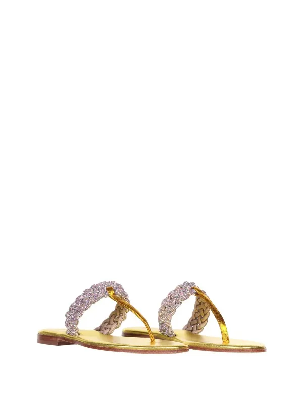 Handmade Yellow Jewel Sandals