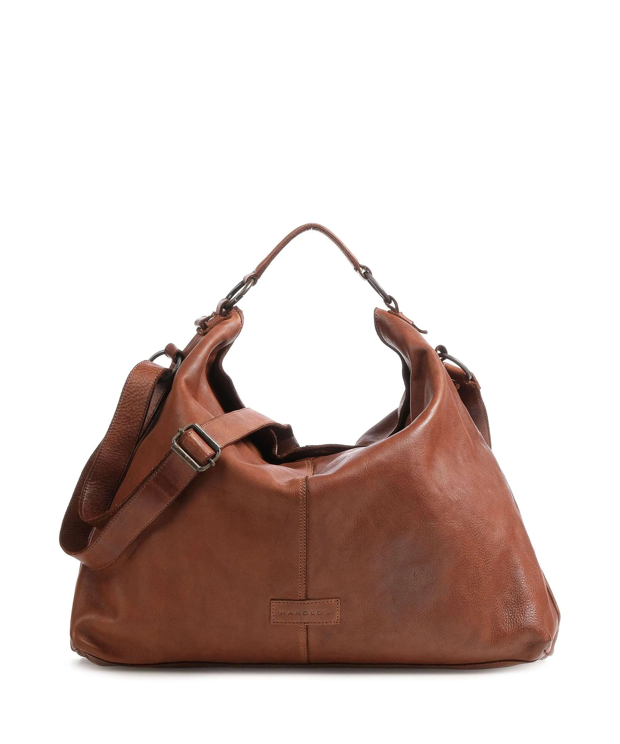  Harold's Submarine Borsa hobo pelle bovina cognac  
