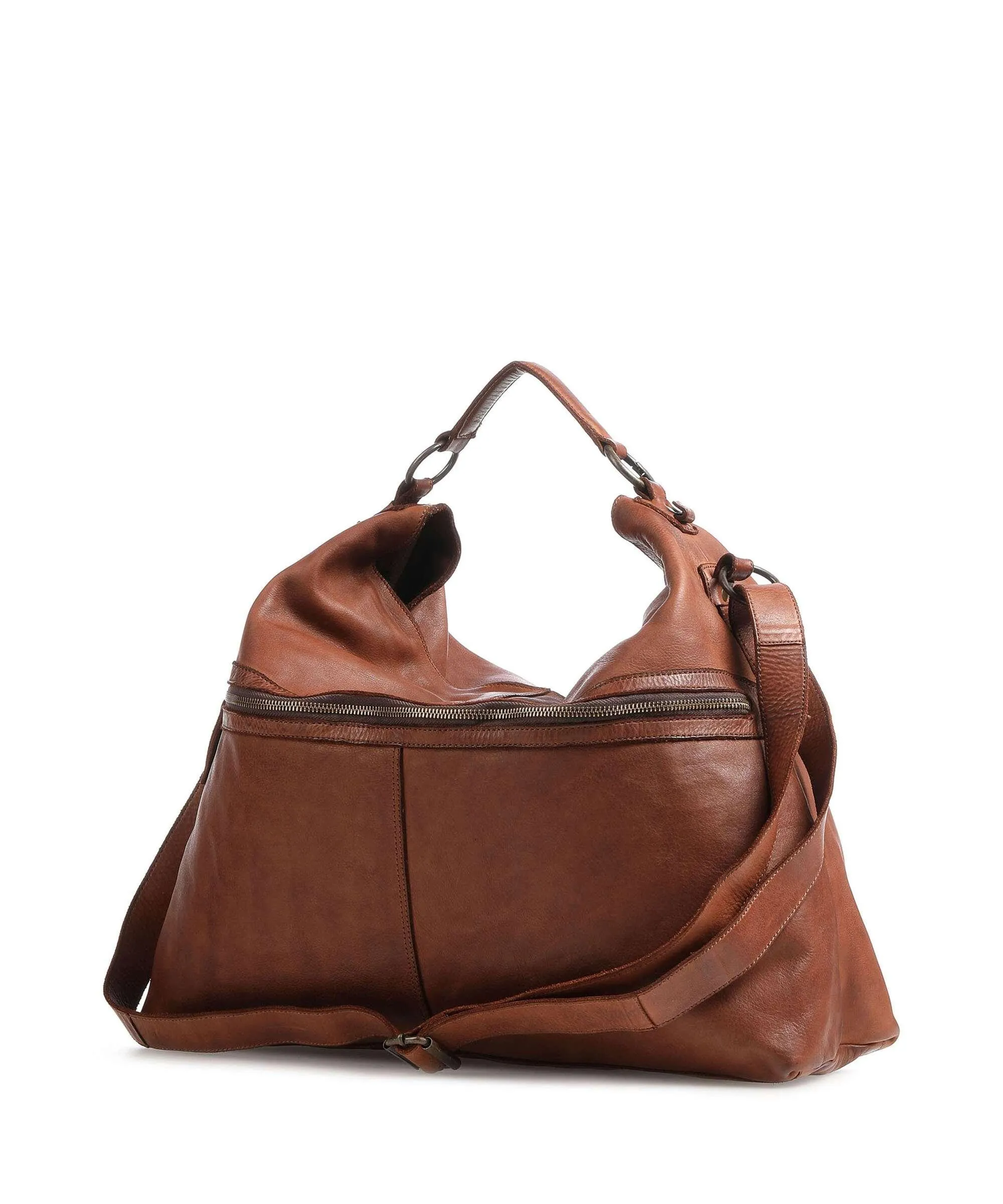  Harold's Submarine Borsa hobo pelle bovina cognac  
