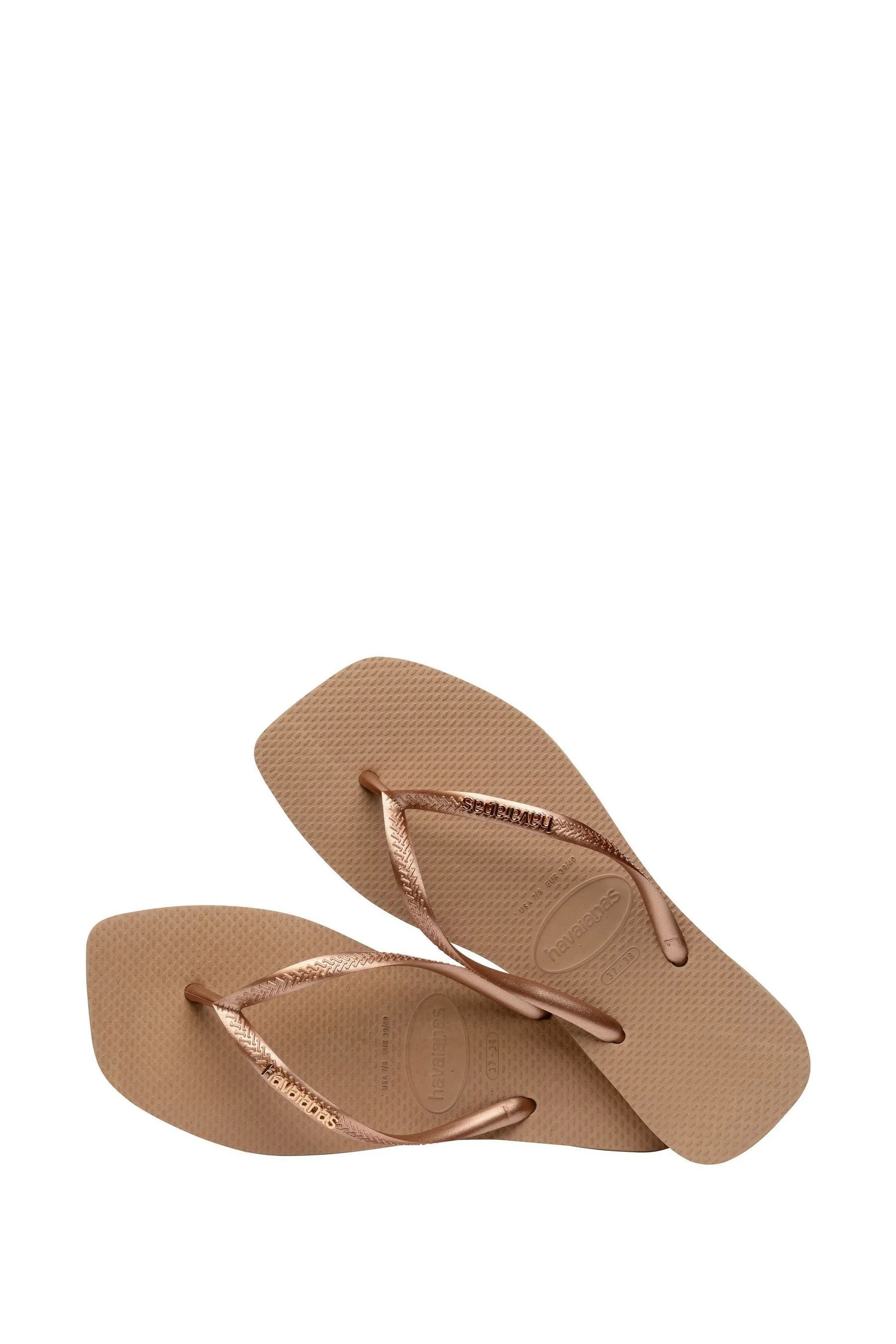 Havaianas - Dettagli metallizzati Sandali con logo quadrato