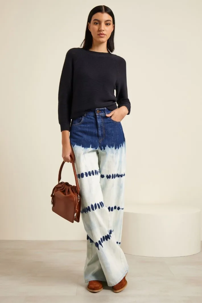 Jeans a palazzo stampati