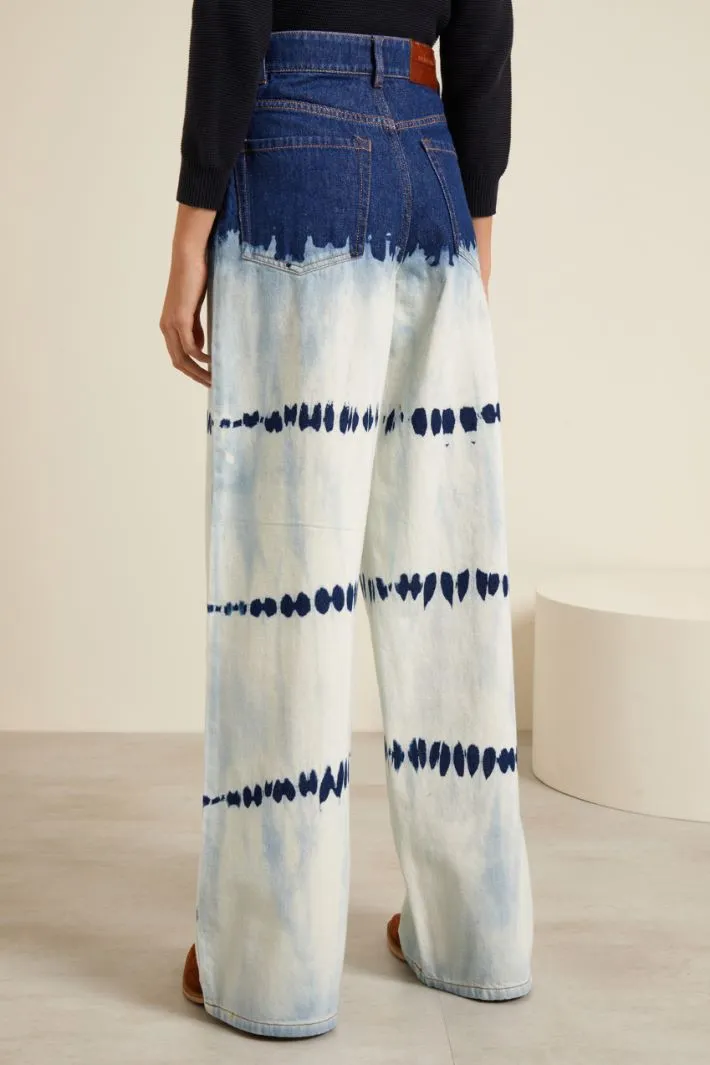 Jeans a palazzo stampati