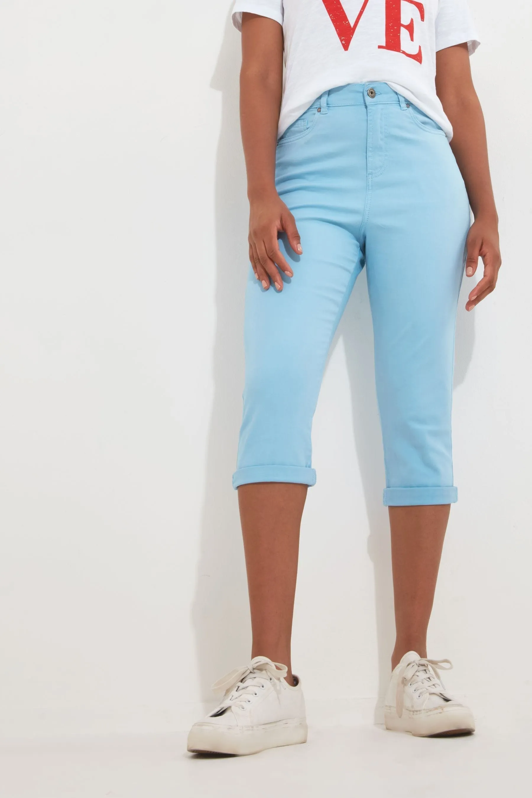 Joe Browns - Pantaloni capri basic in cotone elasticizzato vestibilità skinny    