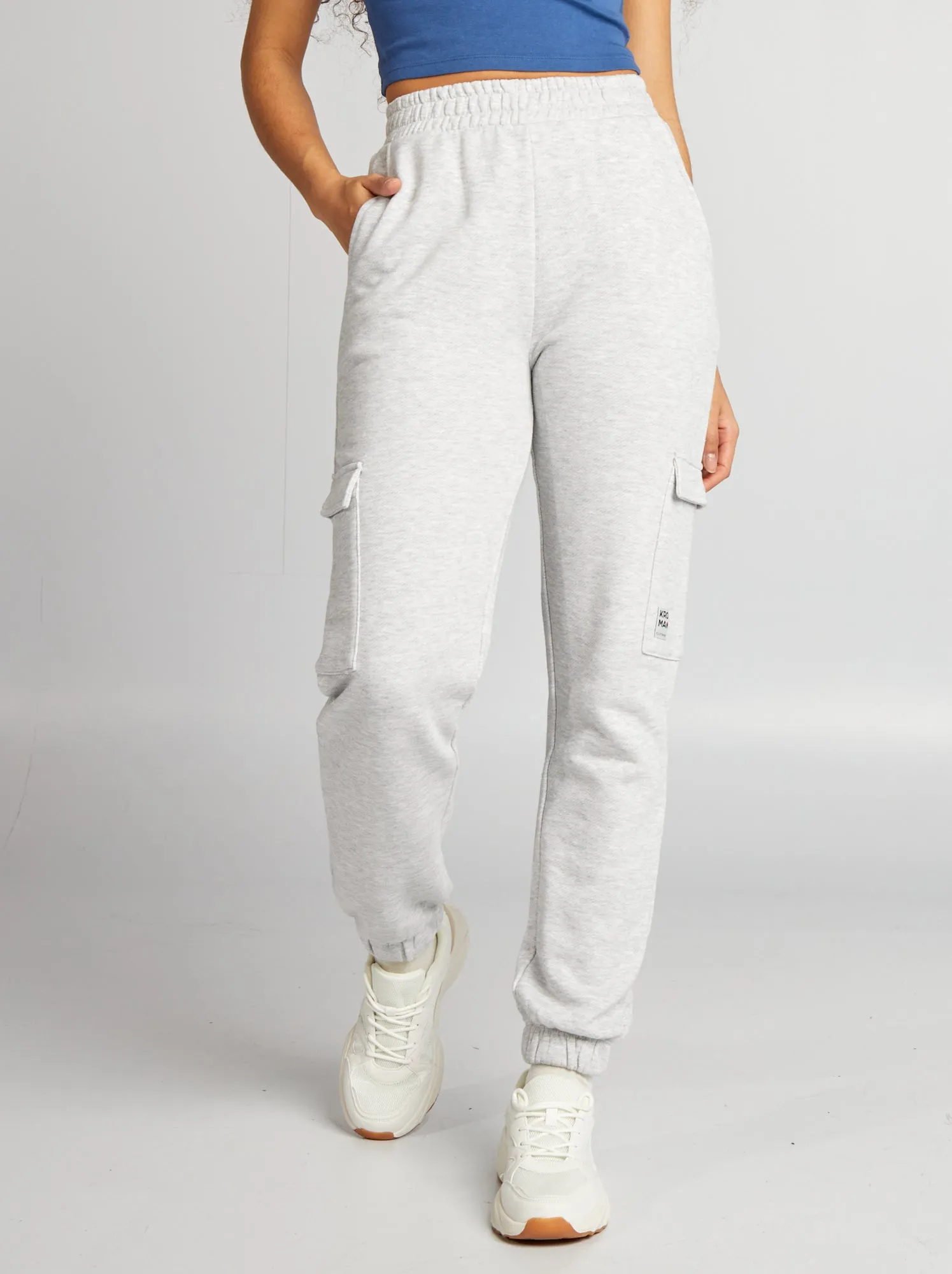 Joggers in tessuto felpato - GRIGIO