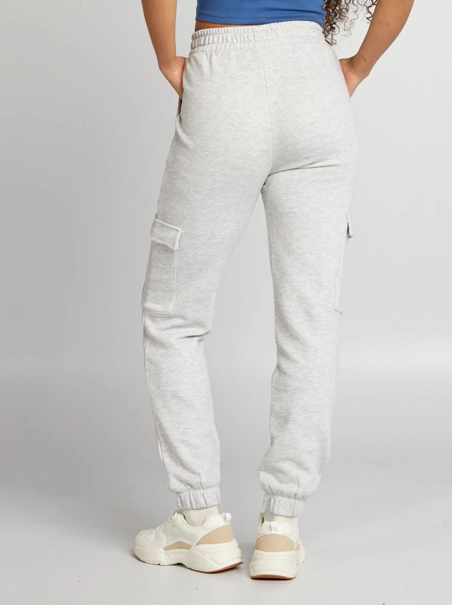 Joggers in tessuto felpato - GRIGIO