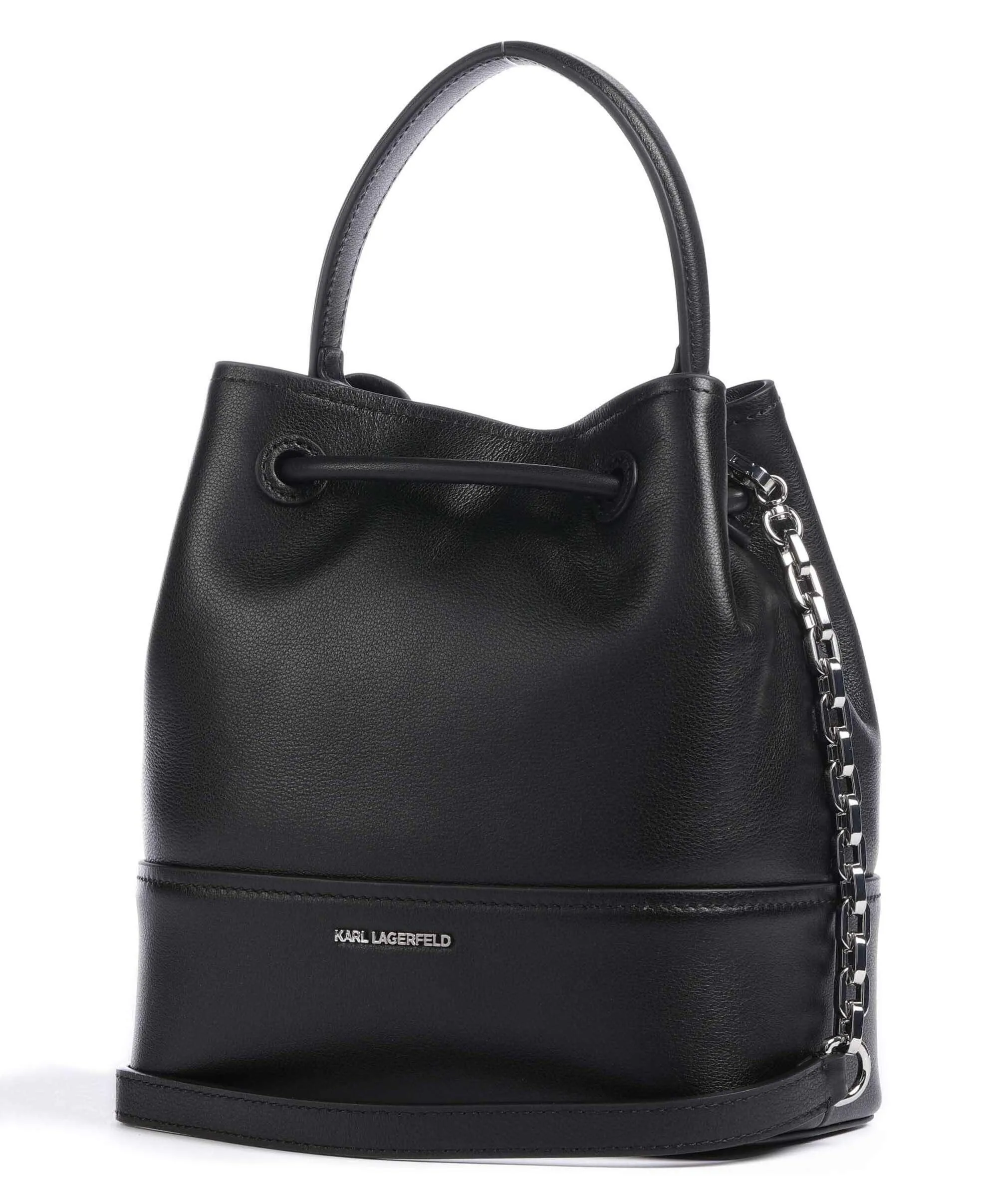  Karl Lagerfeld K/Ikonik 2.0 Borsa a secchiello pelle di vacchetta finemente grana nero  