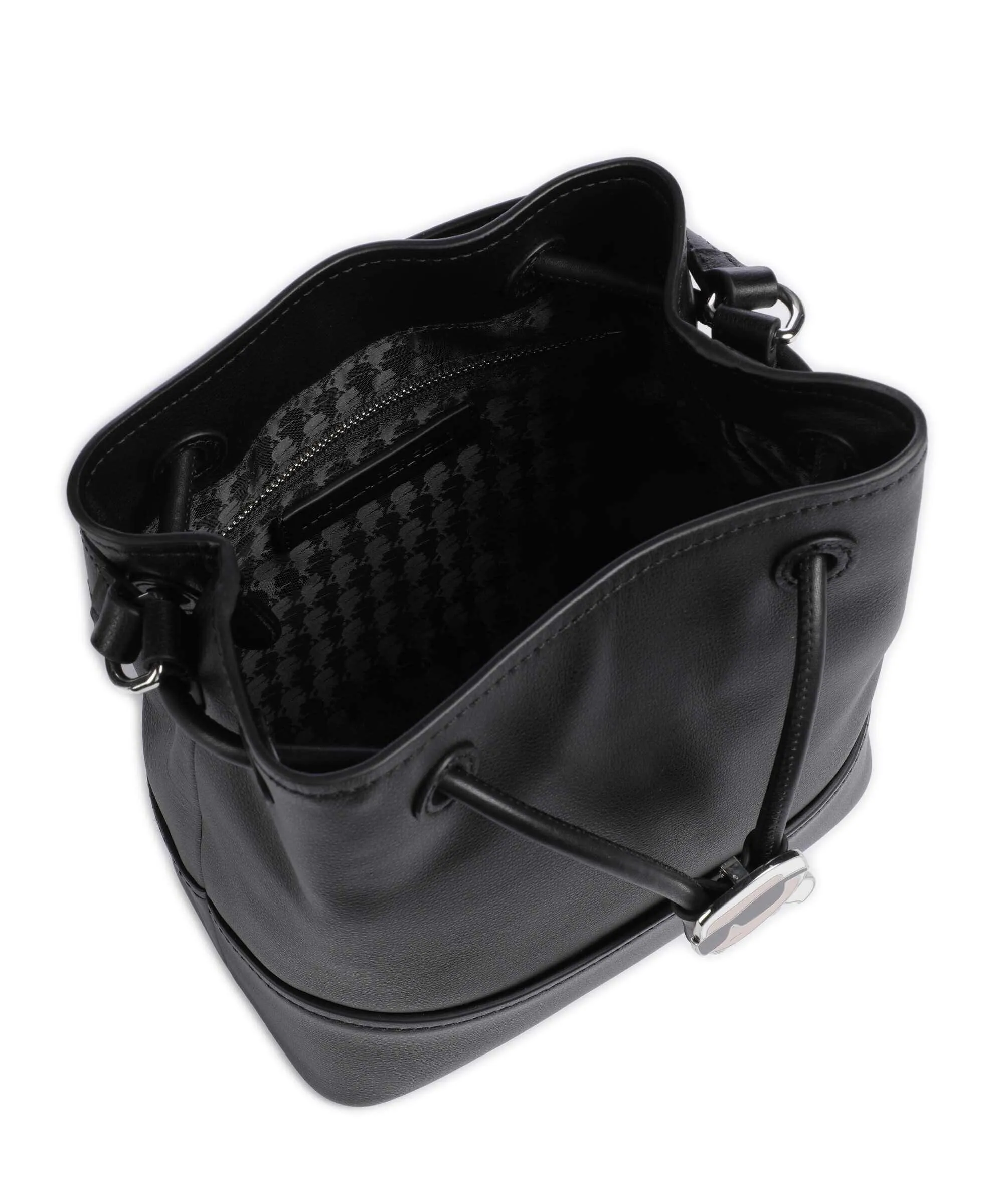  Karl Lagerfeld K/Ikonik 2.0 Borsa a secchiello pelle di vacchetta finemente grana nero  