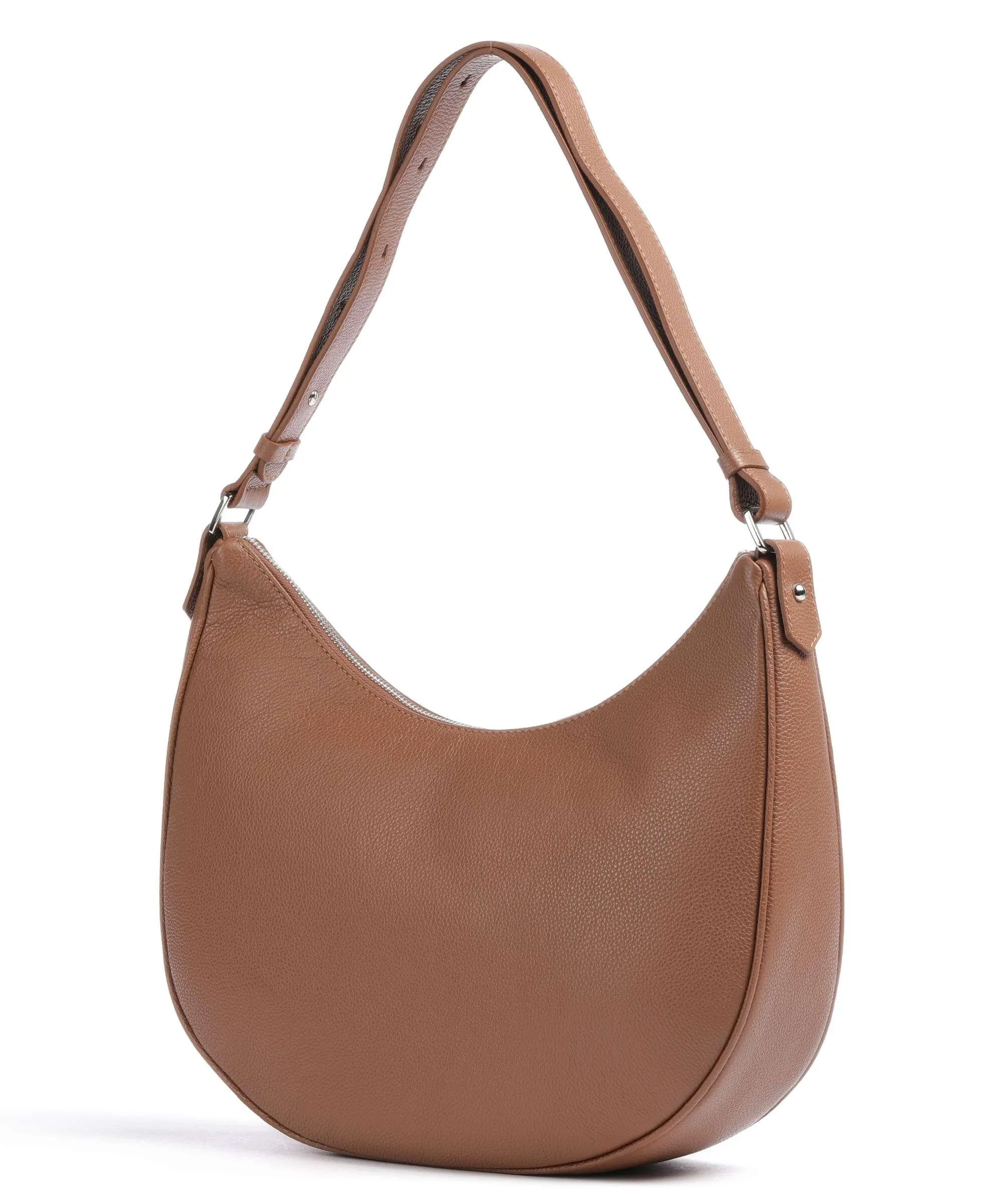  Lancaster Firenze Borsa hobo pelle di vacchetta grana marrone  