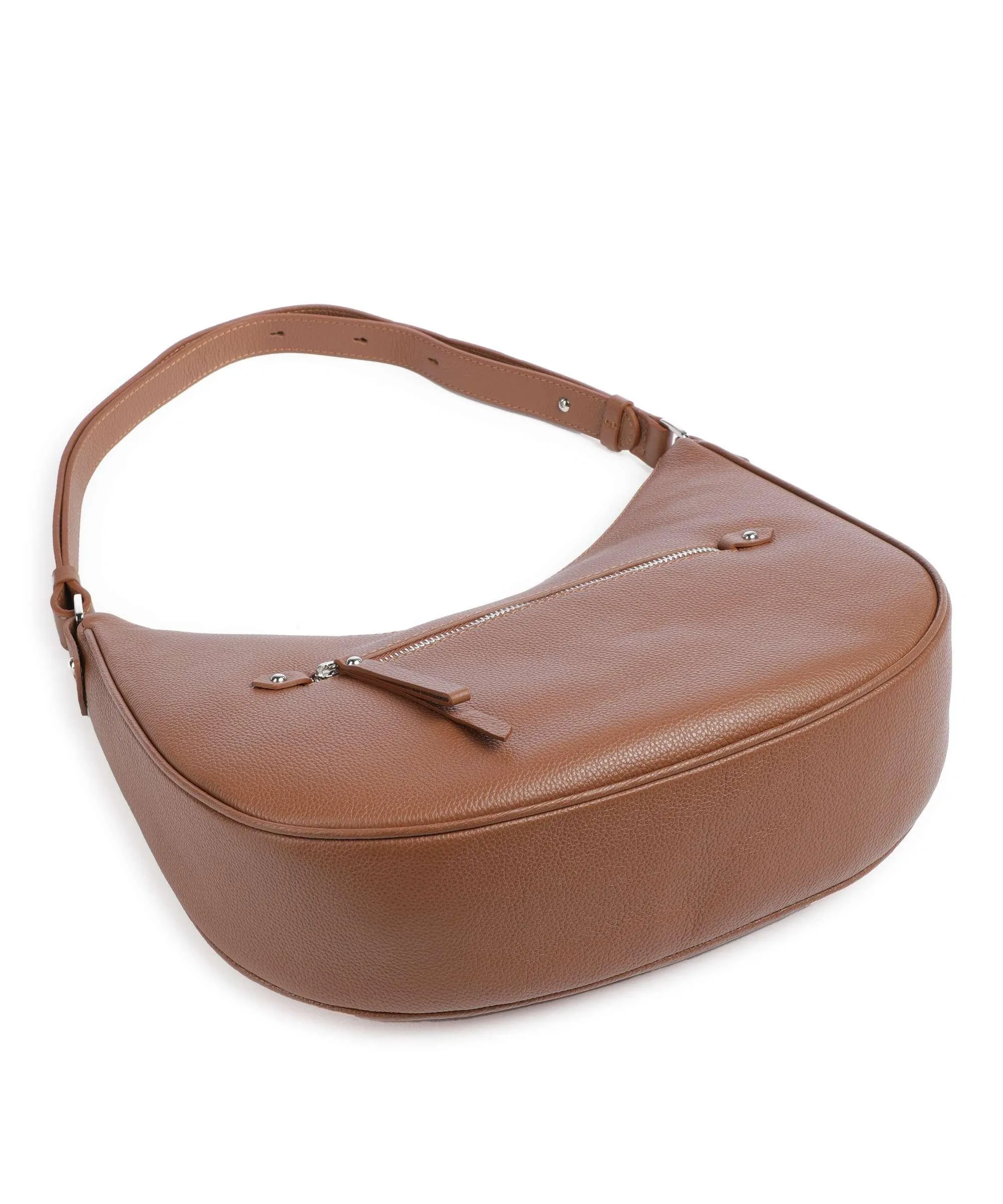  Lancaster Firenze Borsa hobo pelle di vacchetta grana marrone  