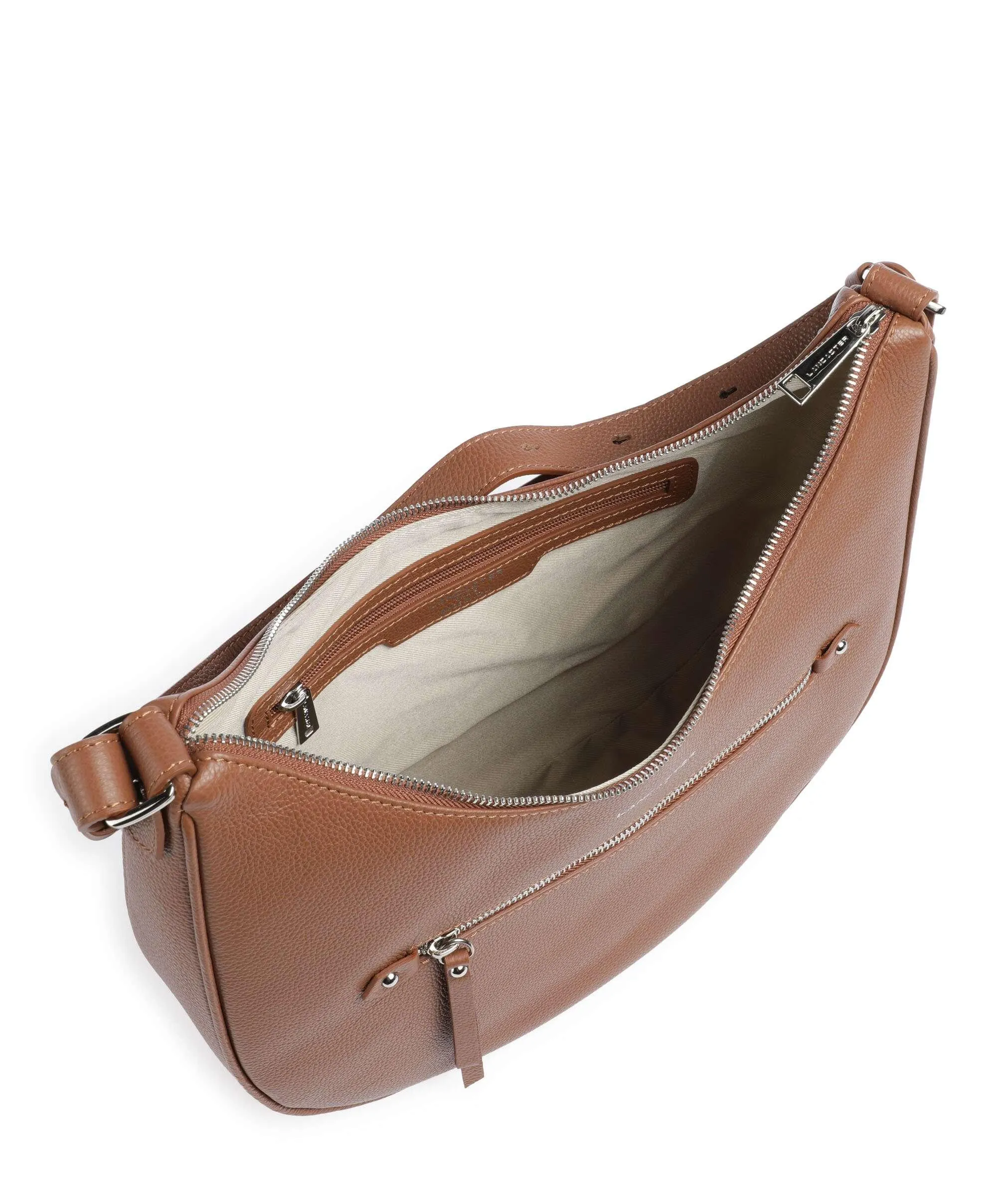  Lancaster Firenze Borsa hobo pelle di vacchetta grana marrone  