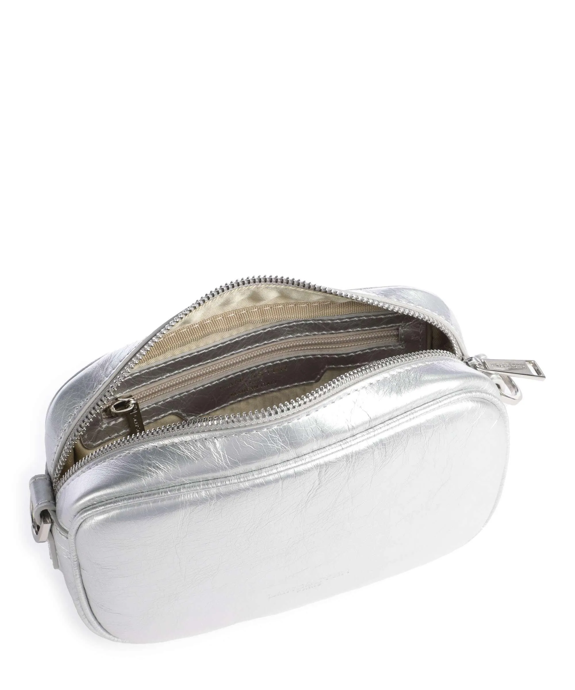  Lancaster Firenze Fashion Borsa a tracolla pelle di vacchetta finemente grana argento  