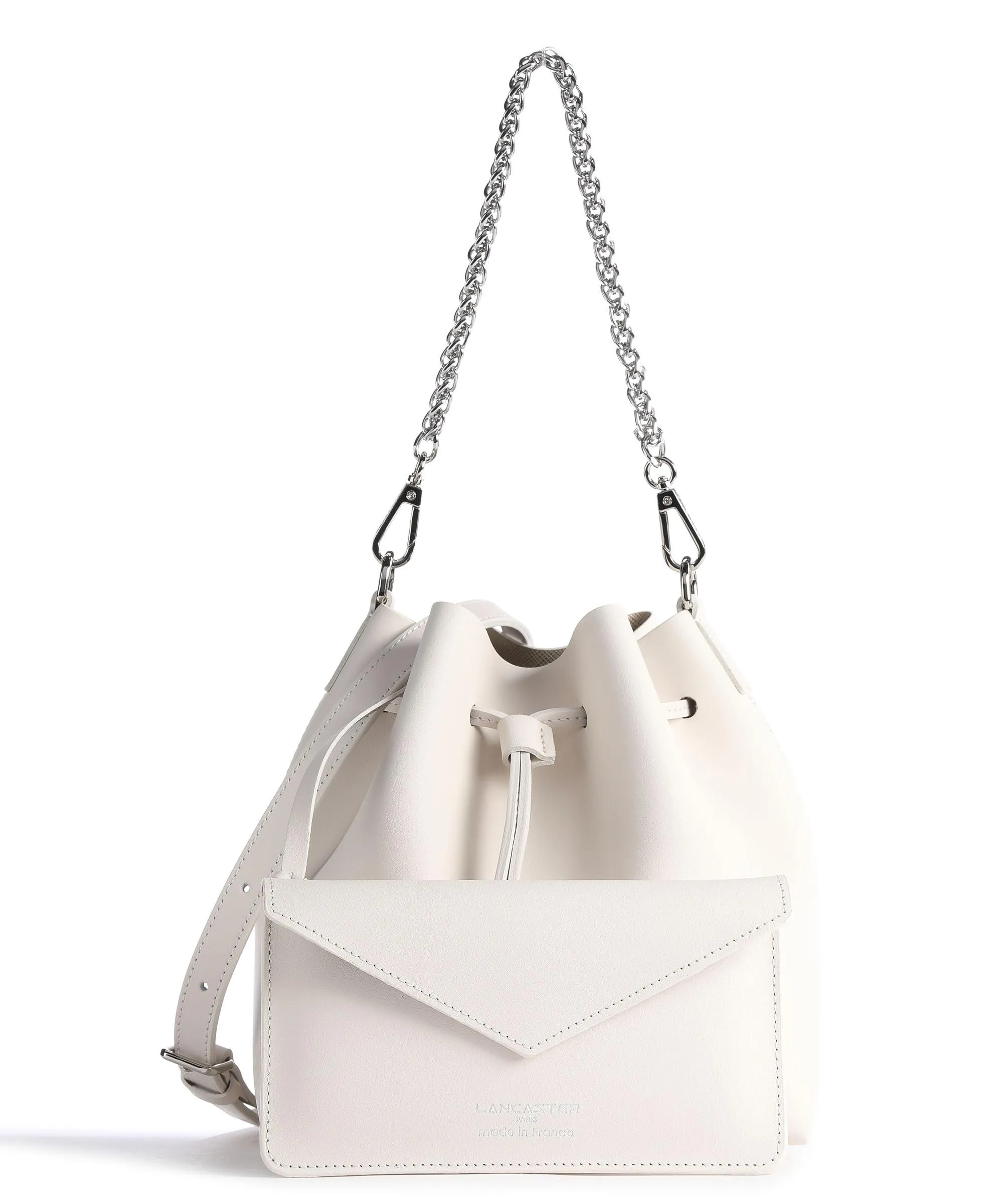  Lancaster Pur & Element City Borsa a secchiello pelle di vacchetta liscia avorio  