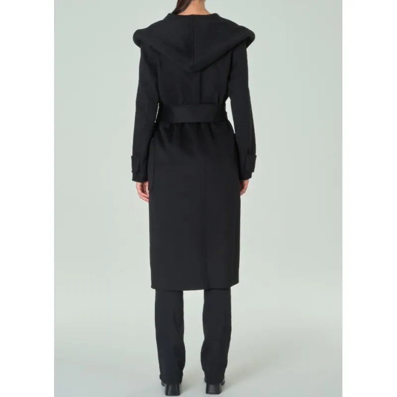 LIUJO cappotto vestaglia con cappuccio NERO