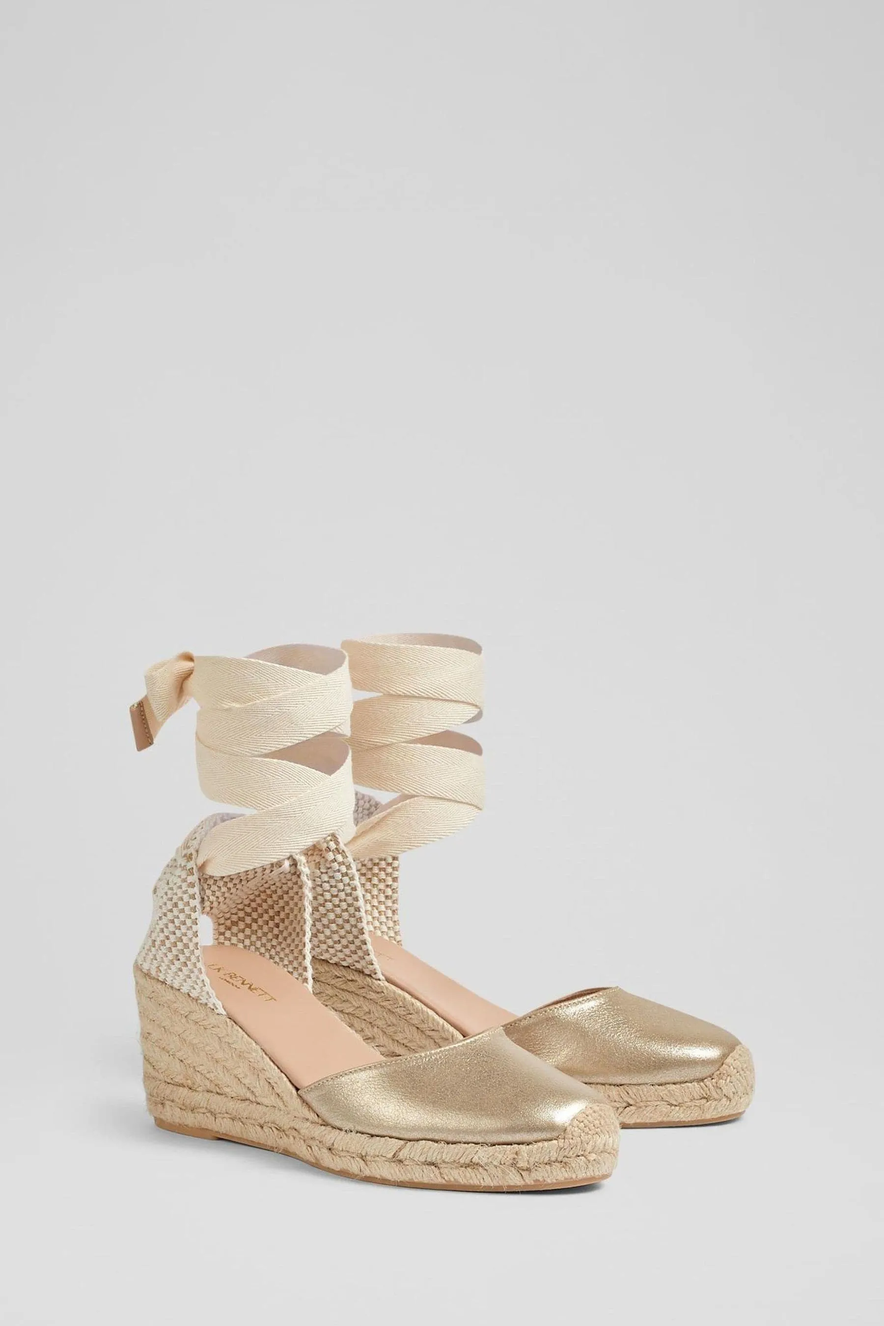 LK Bennett Maureen - Scarpe Dettagli metallizzati espadrilles in pelle