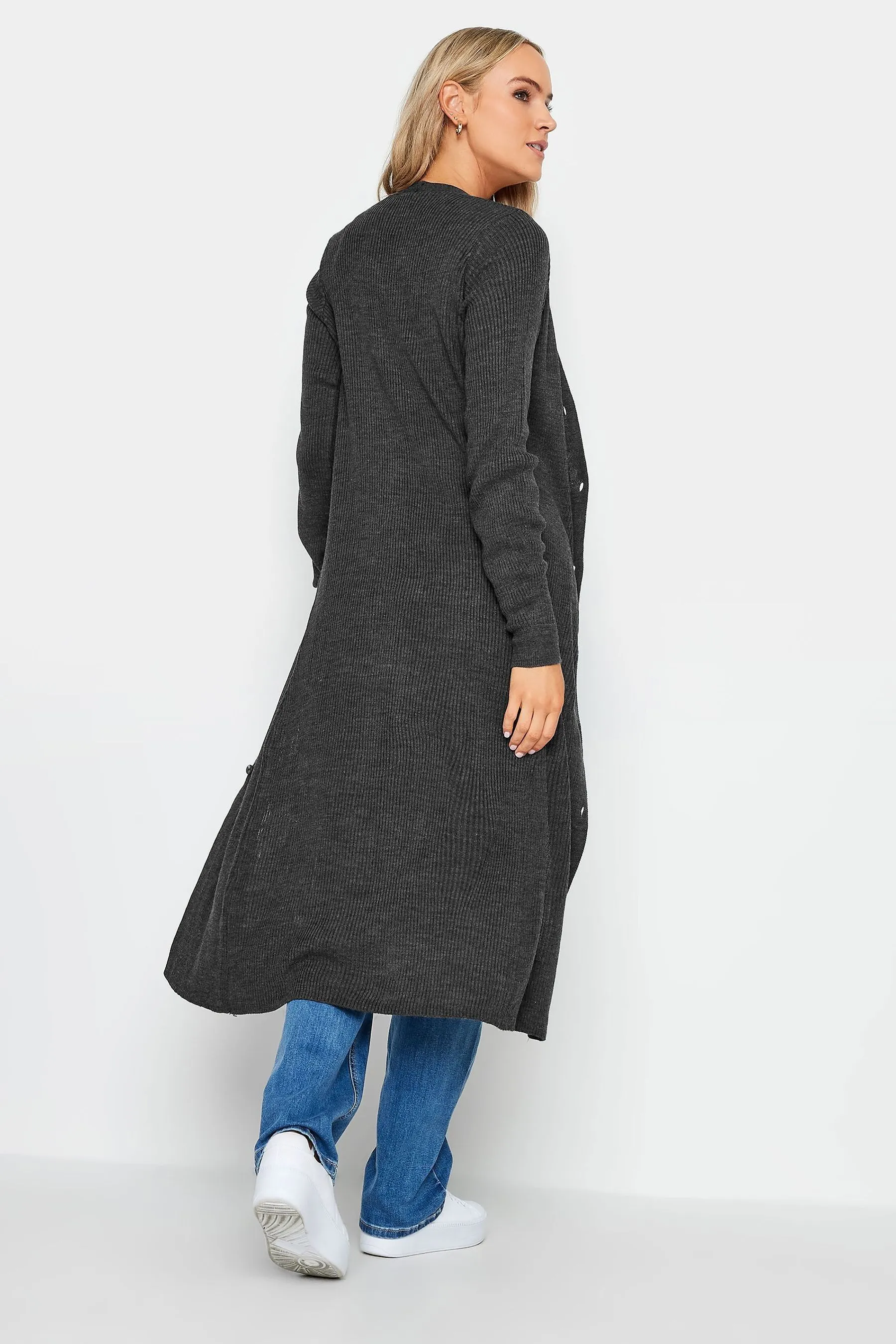 Long Tall Sally - Cardigan lungo a coste con bottoni