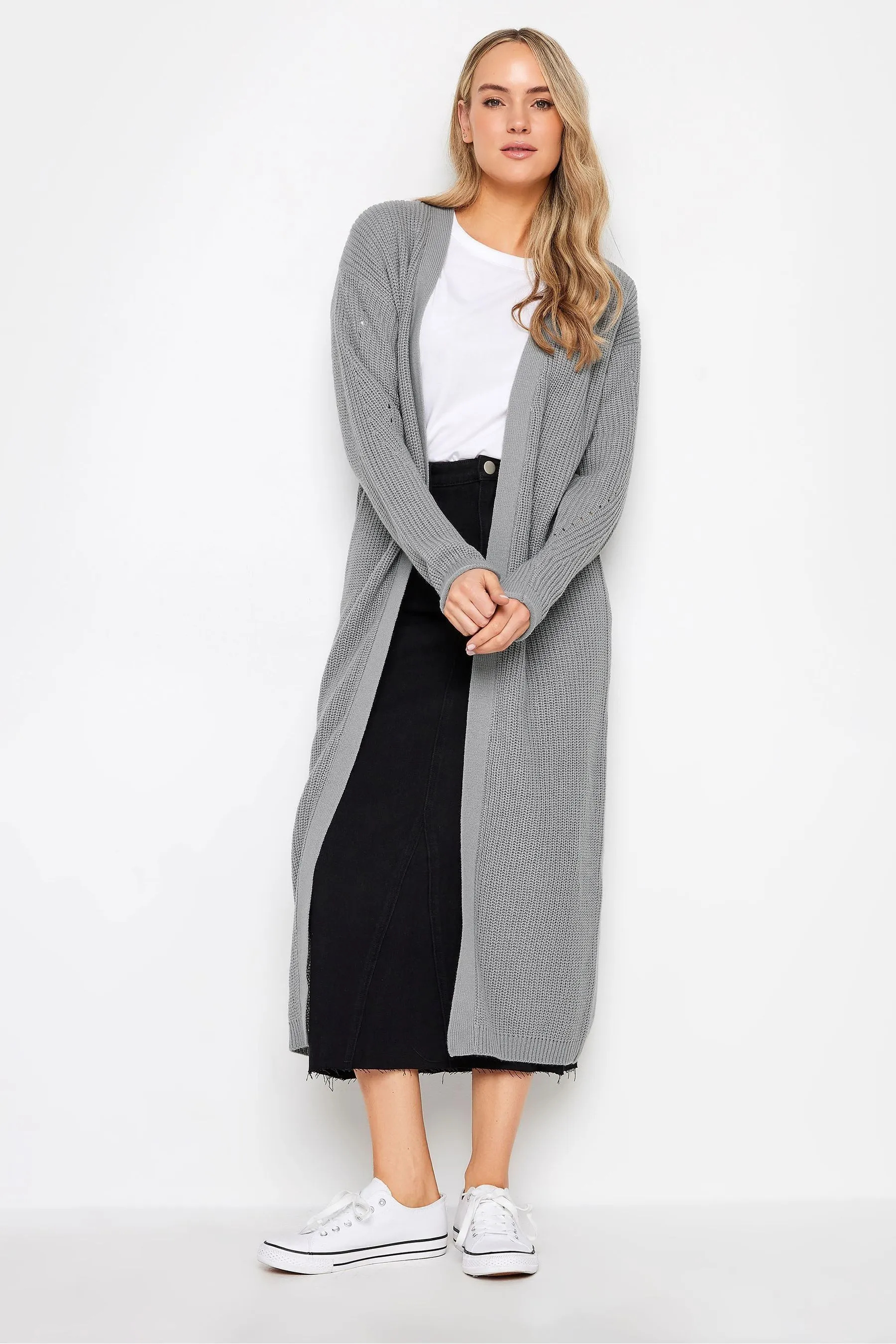 Long Tall Sally - Cardigan lungo a coste    