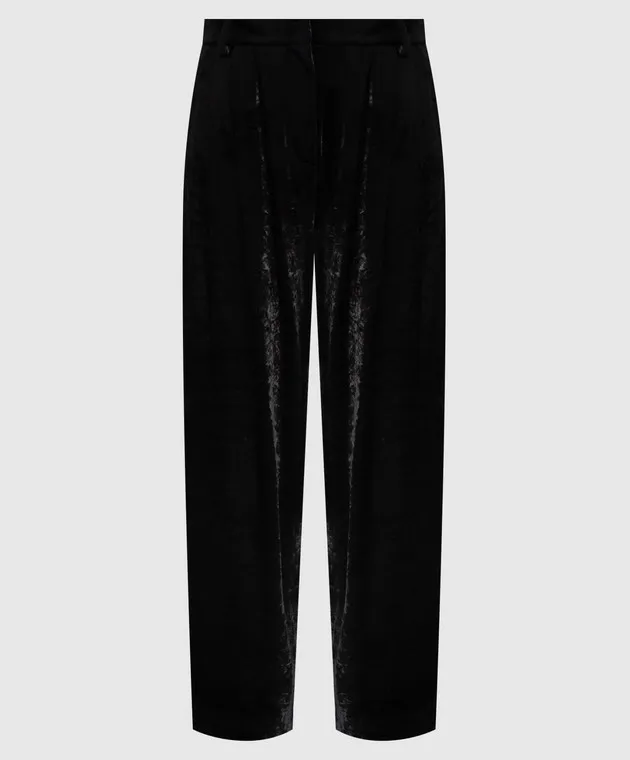 Magda Butrym Pantaloni in velluto nero 226922