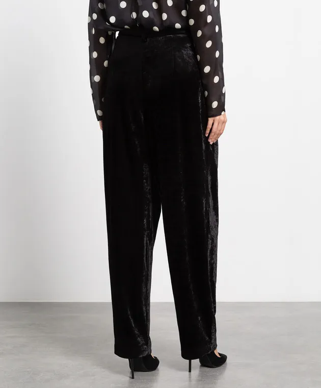 Magda Butrym Pantaloni in velluto nero 226922