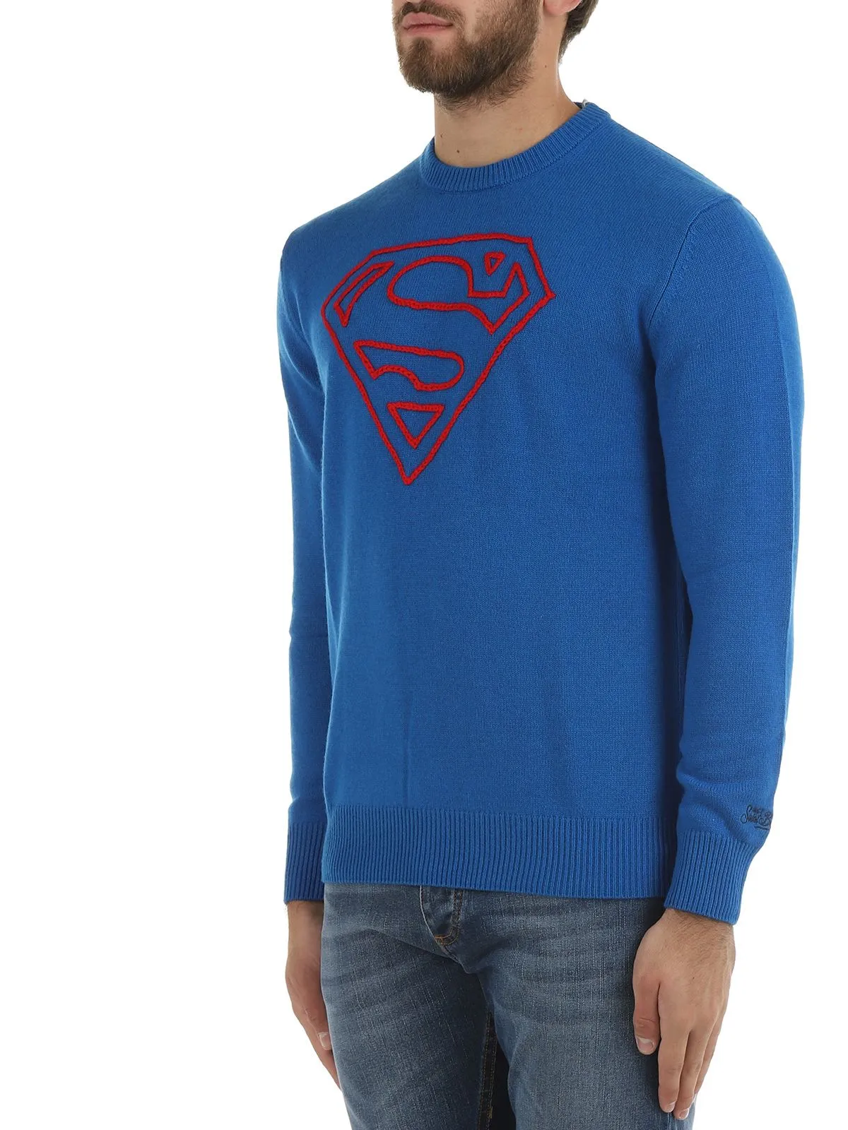 MAGLIA CON LOGO SUPERMAN COBALTO