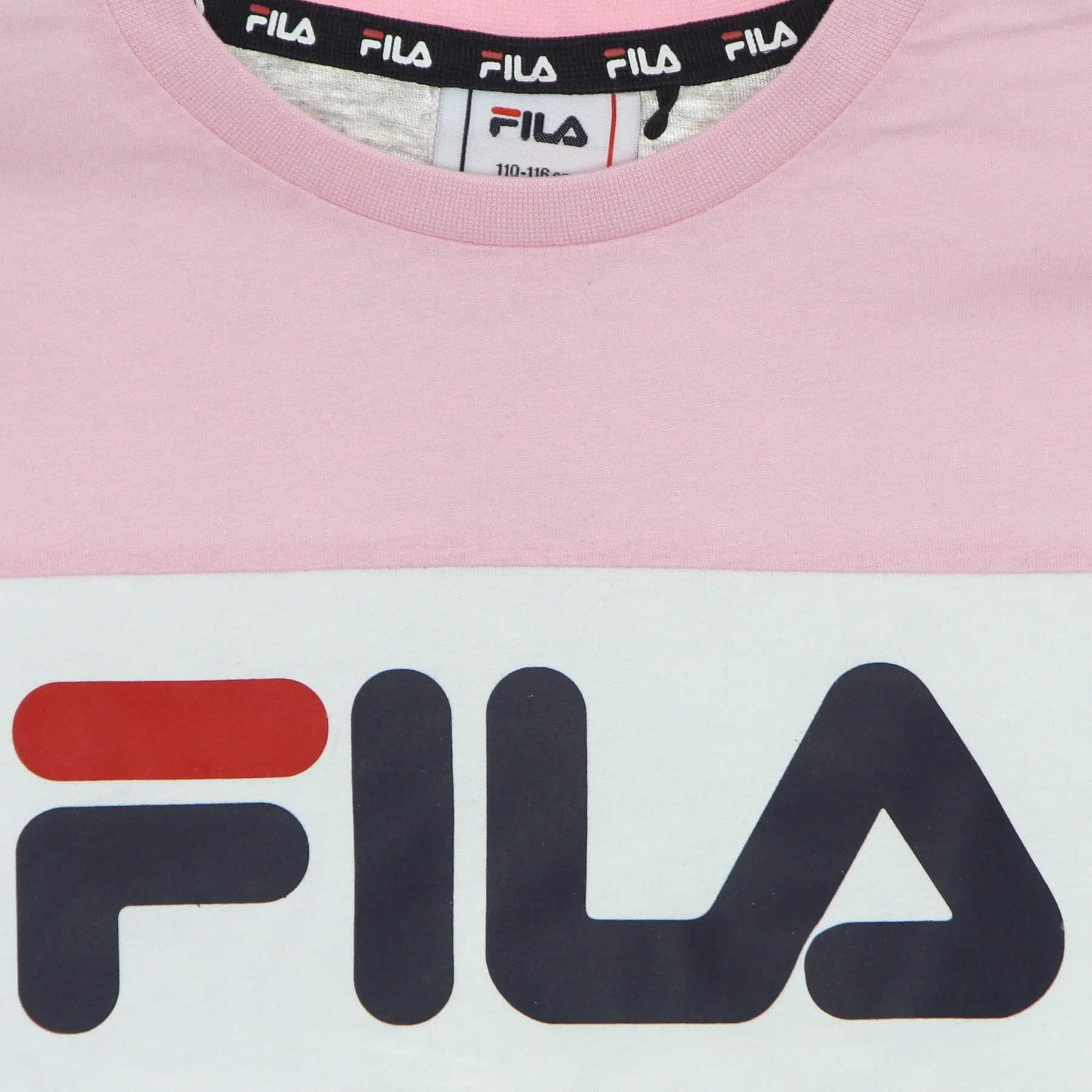 Maglietta Bambino Thea Blocked Tee Light Grey Melange Bros/pink Mist/bright White