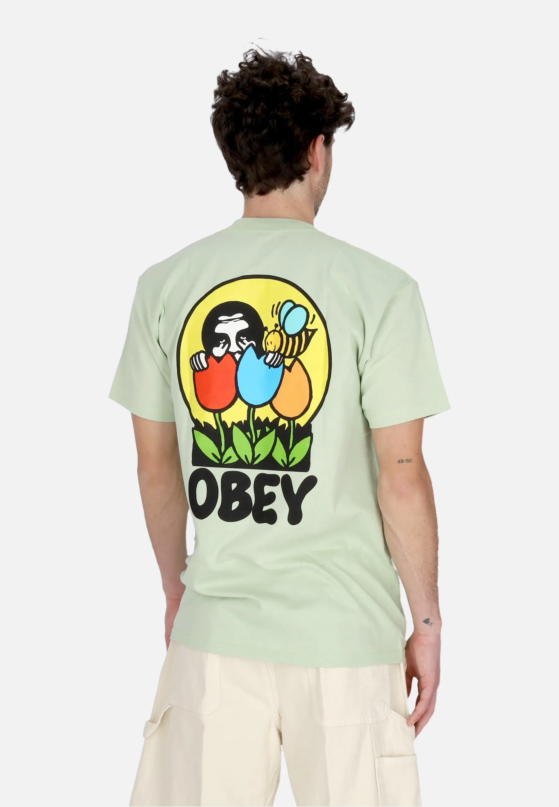 Maglietta Uomo Obey Was Here Classic Tee Cucumber