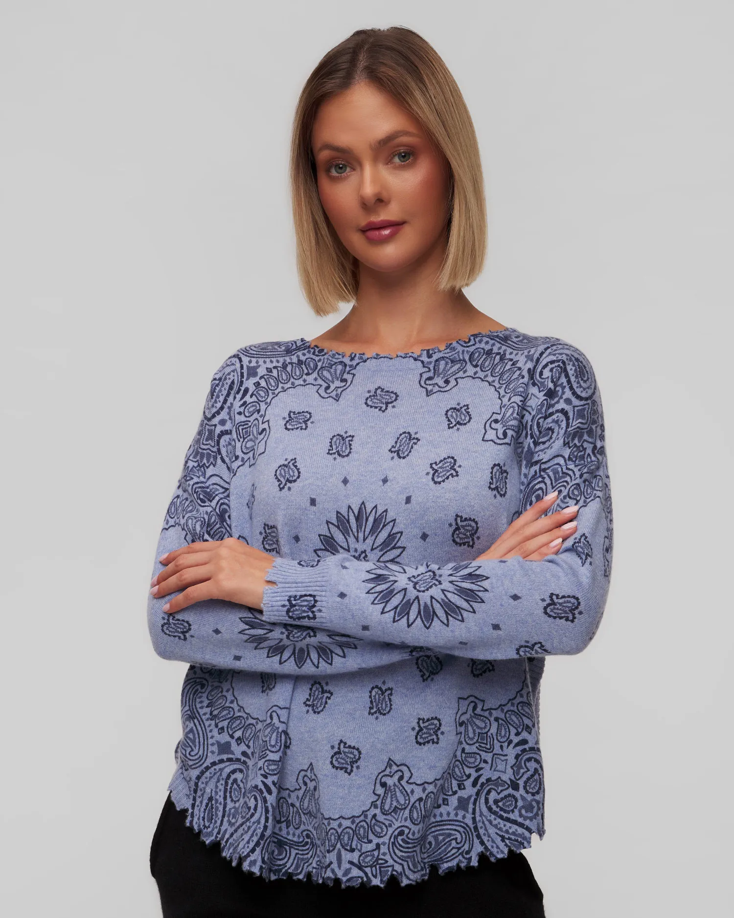 Maglione in cashmere da donna Kujten Mela Bandana Bico F2913-2253