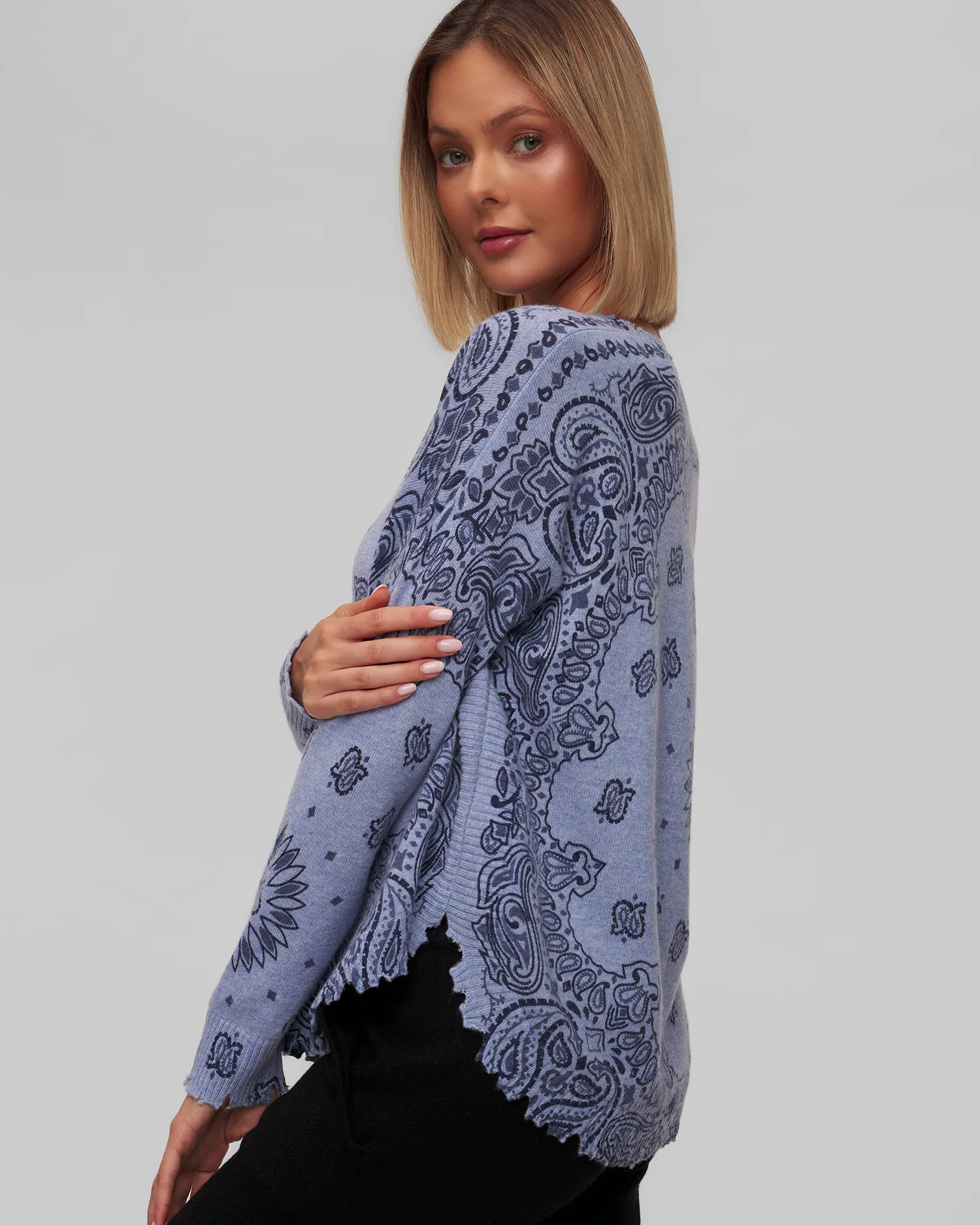 Maglione in cashmere da donna Kujten Mela Bandana Bico F2913-2253
