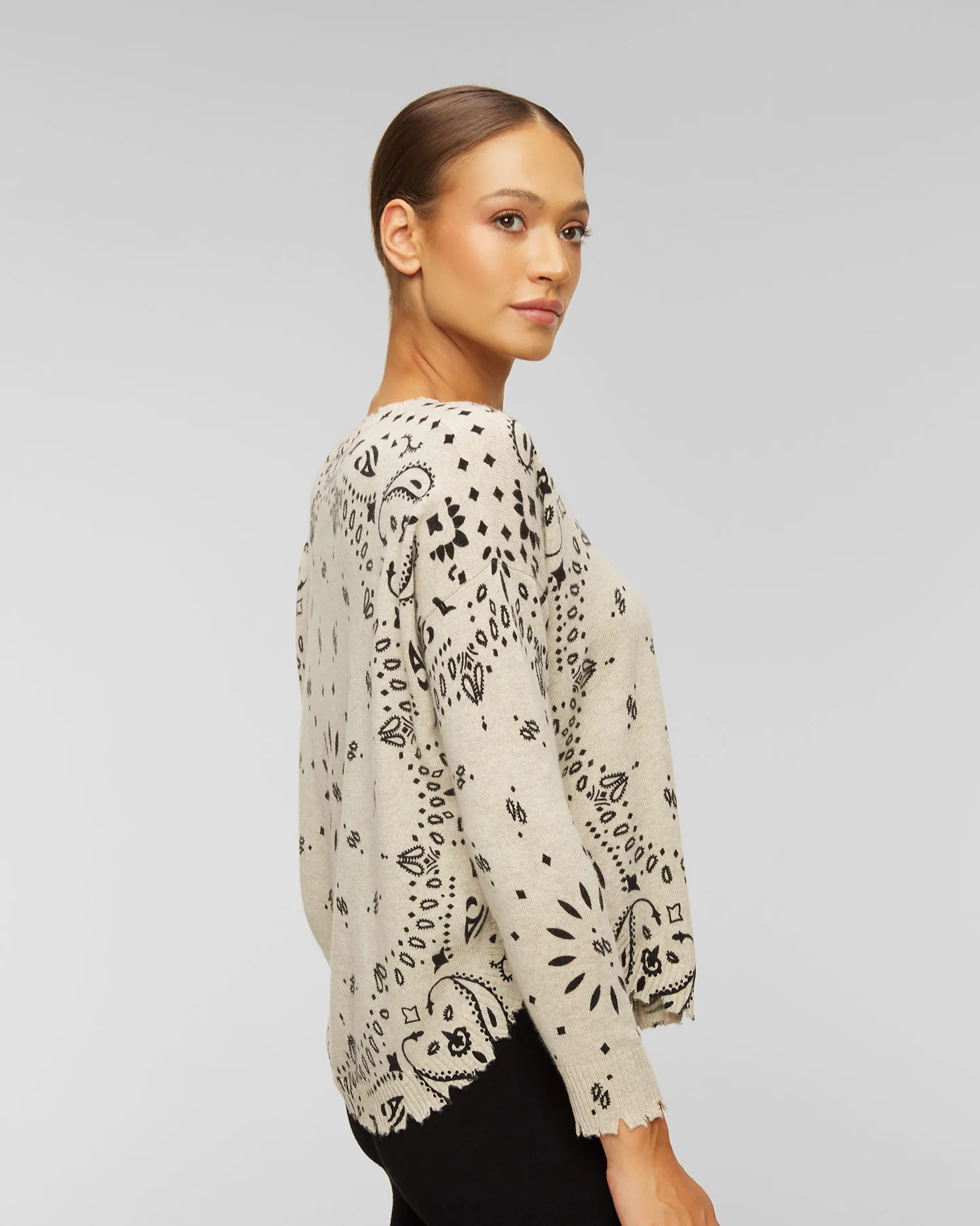Maglione in cashmere da donna Kujten Mela Bandana f2500-2238