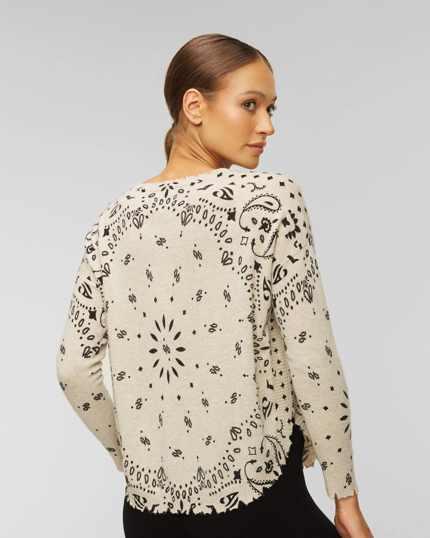 Maglione in cashmere da donna Kujten Mela Bandana f2500-2238