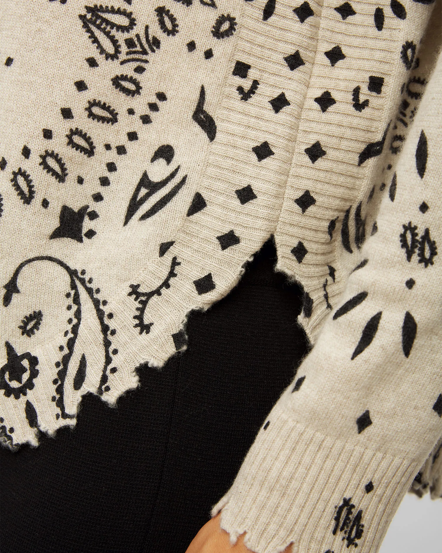 Maglione in cashmere da donna Kujten Mela Bandana f2500-2238