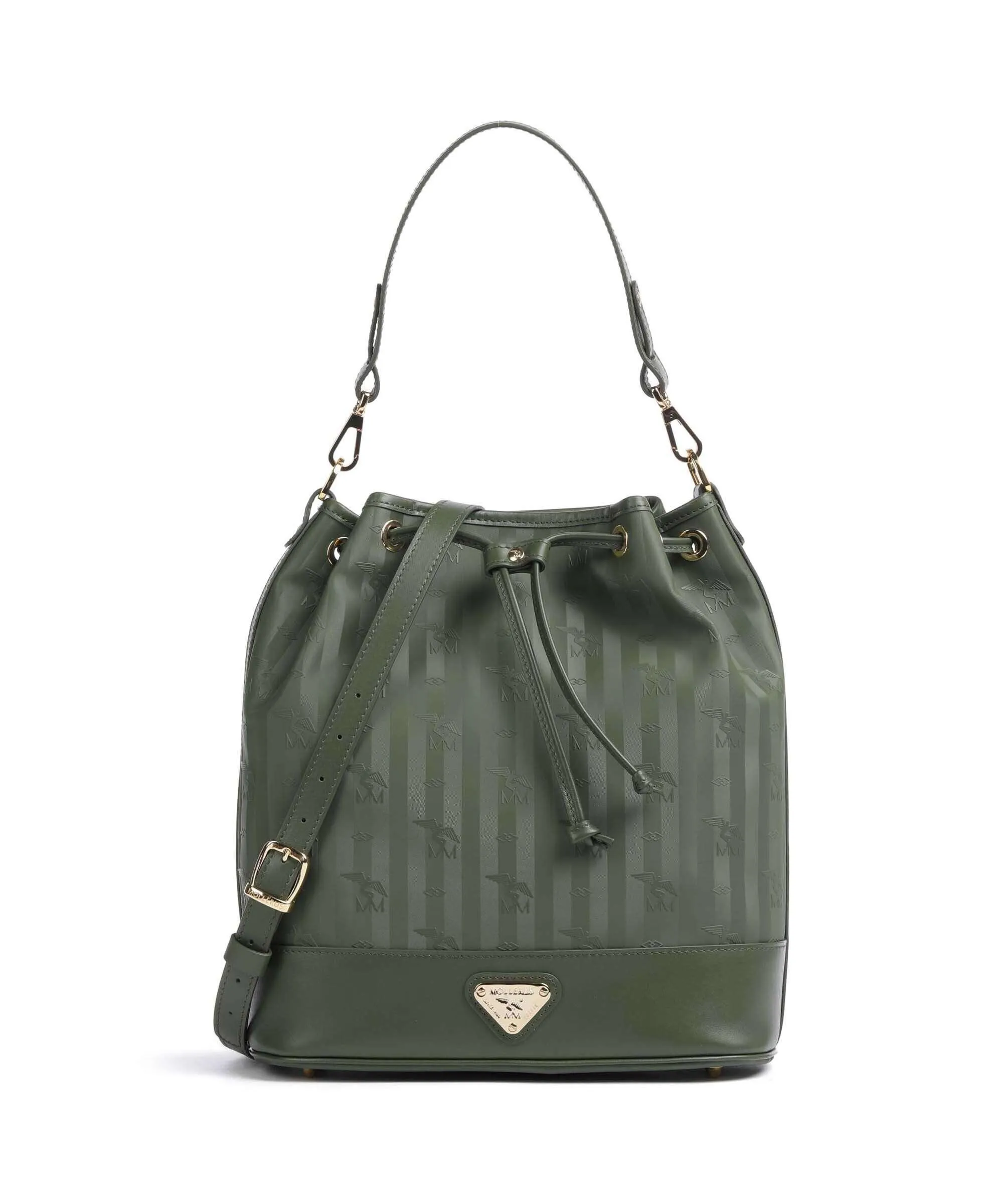  Maison Mollerus Vinerus Niesen Borsa a secchiello tela verde-oliva  