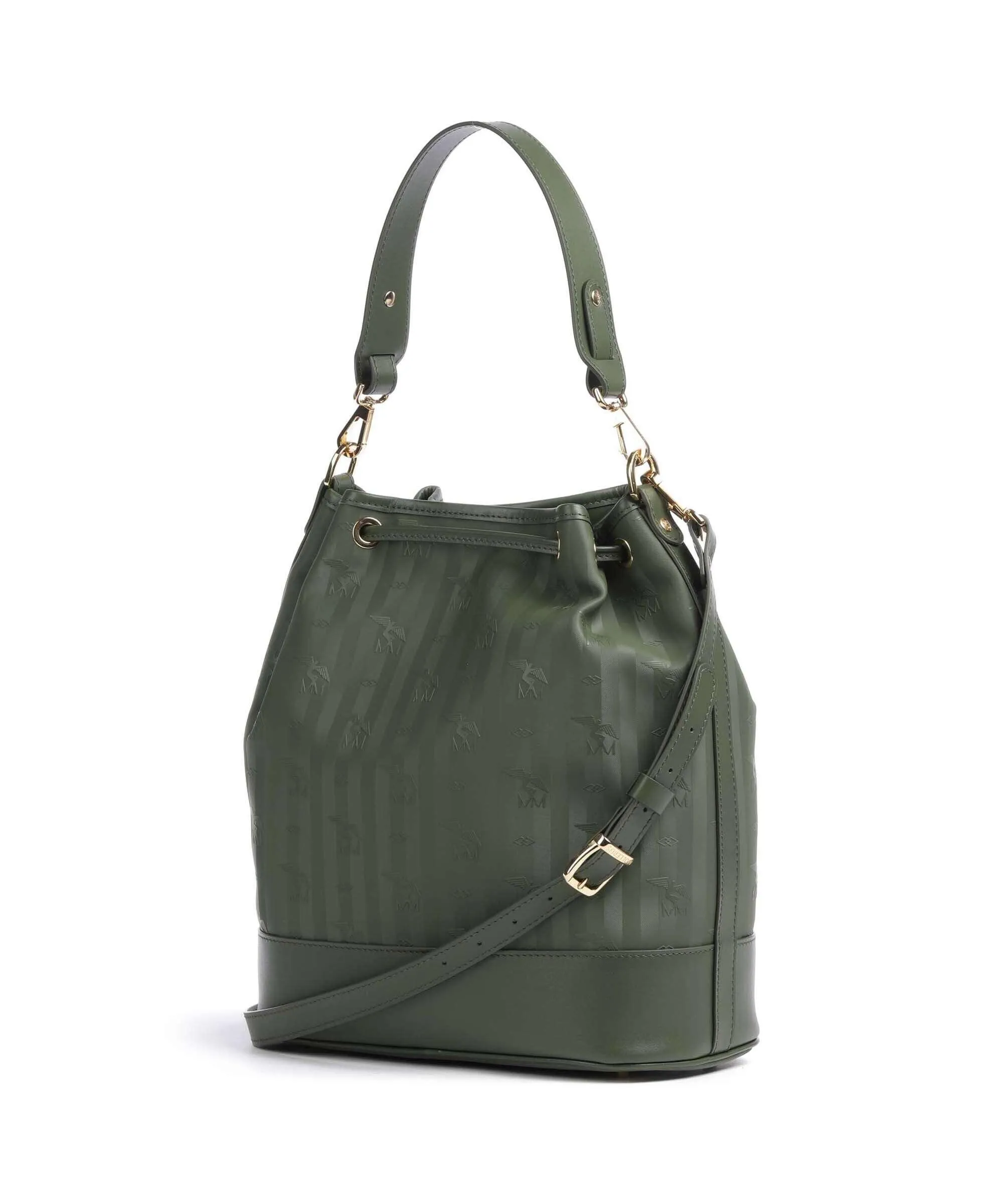  Maison Mollerus Vinerus Niesen Borsa a secchiello tela verde-oliva  