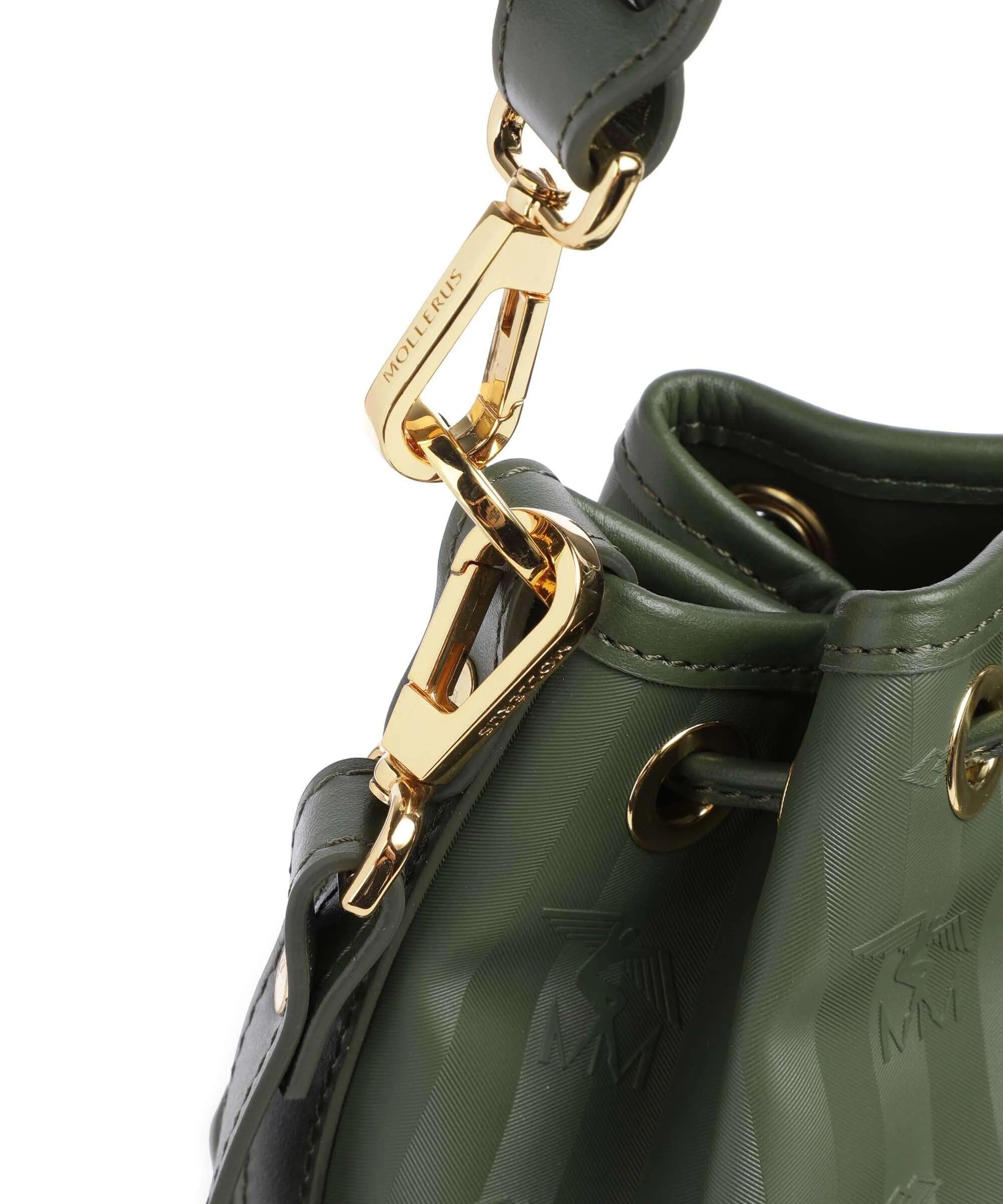  Maison Mollerus Vinerus Niesen Borsa a secchiello tela verde-oliva  