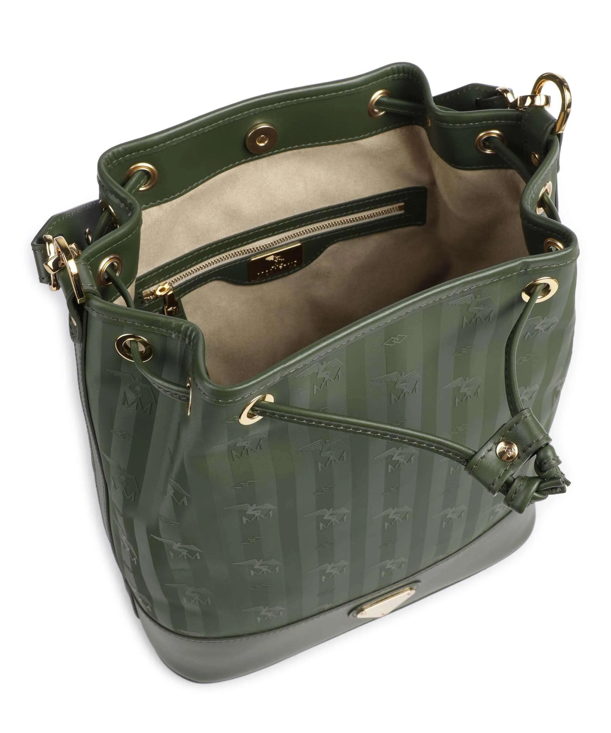  Maison Mollerus Vinerus Niesen Borsa a secchiello tela verde-oliva  