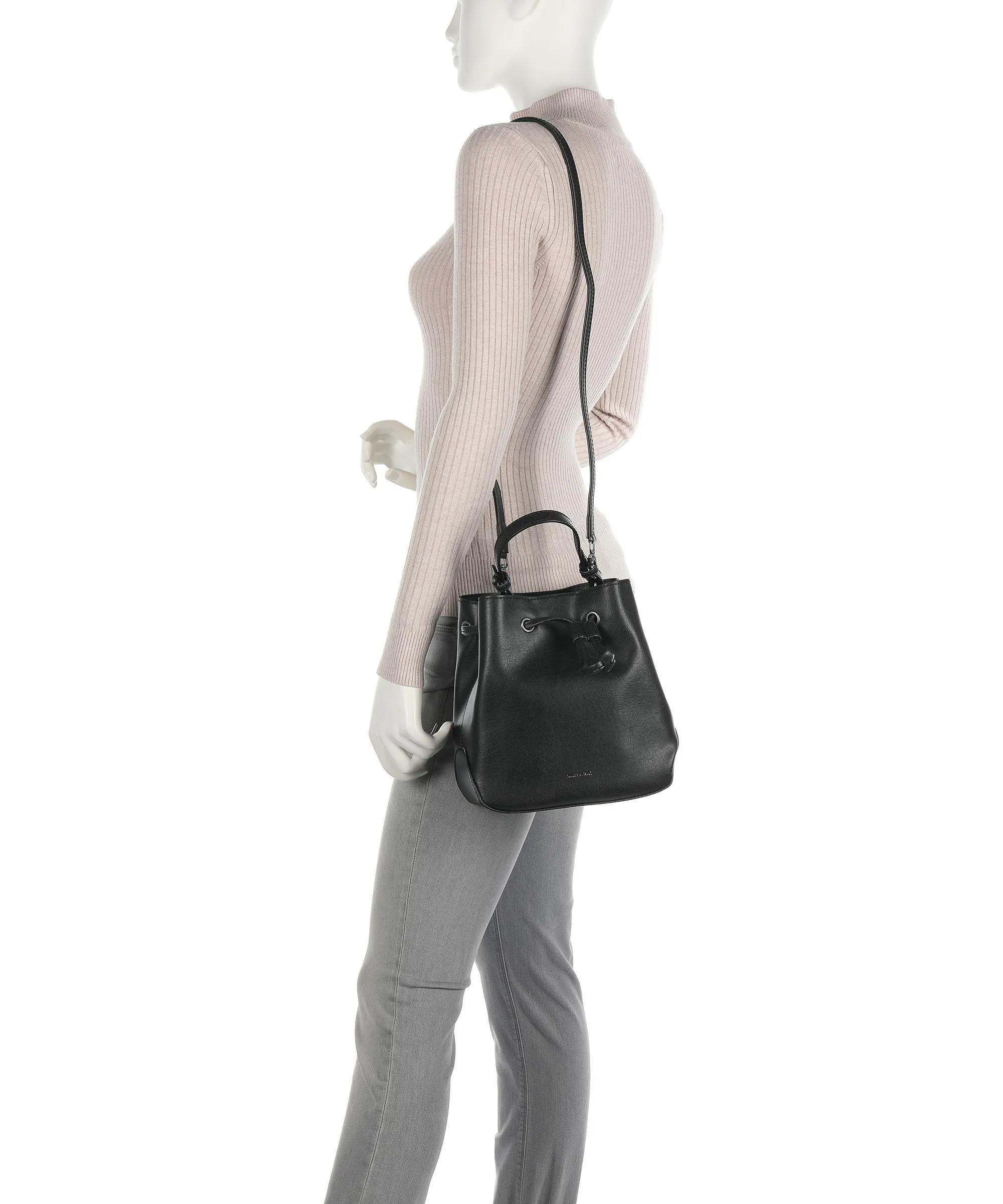  Matt & Nat Vintage Dupont Borsa a secchiello pelle sintetica nero  