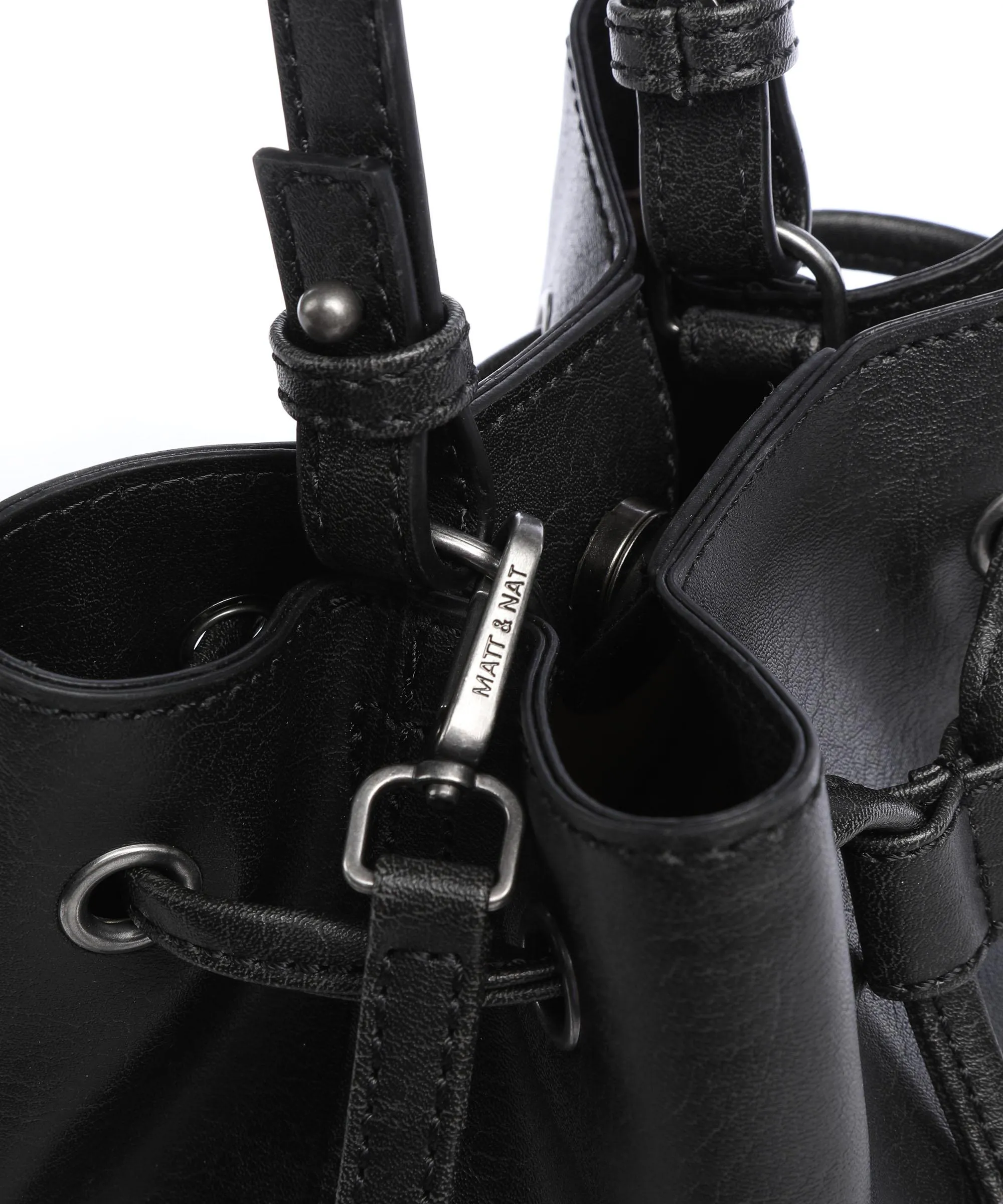 Matt & Nat Vintage Dupont Borsa a secchiello pelle sintetica nero  