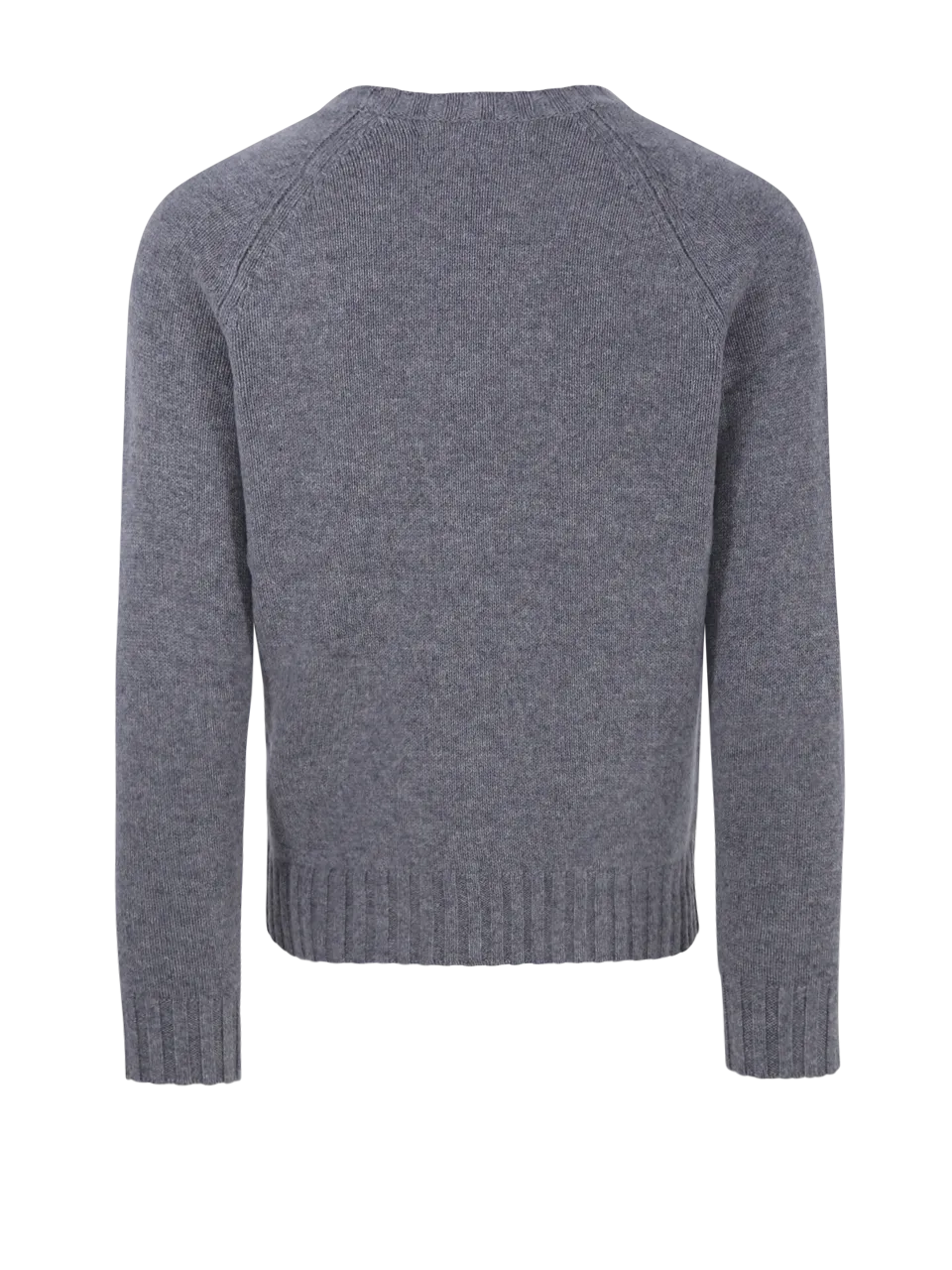 MEN CASHMERE COMPANY GRIGIO CASHMERE RAGLAN ROUND NECK SWEATER