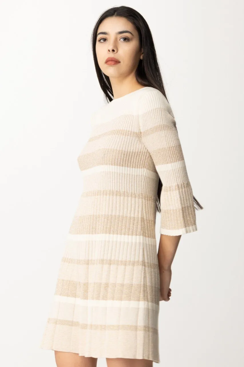 Mini abito in maglia a righe NEVE LUREX DEGRADE