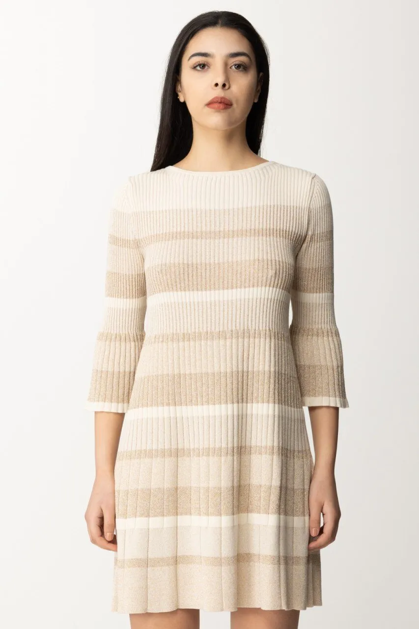 Mini abito in maglia a righe NEVE LUREX DEGRADE