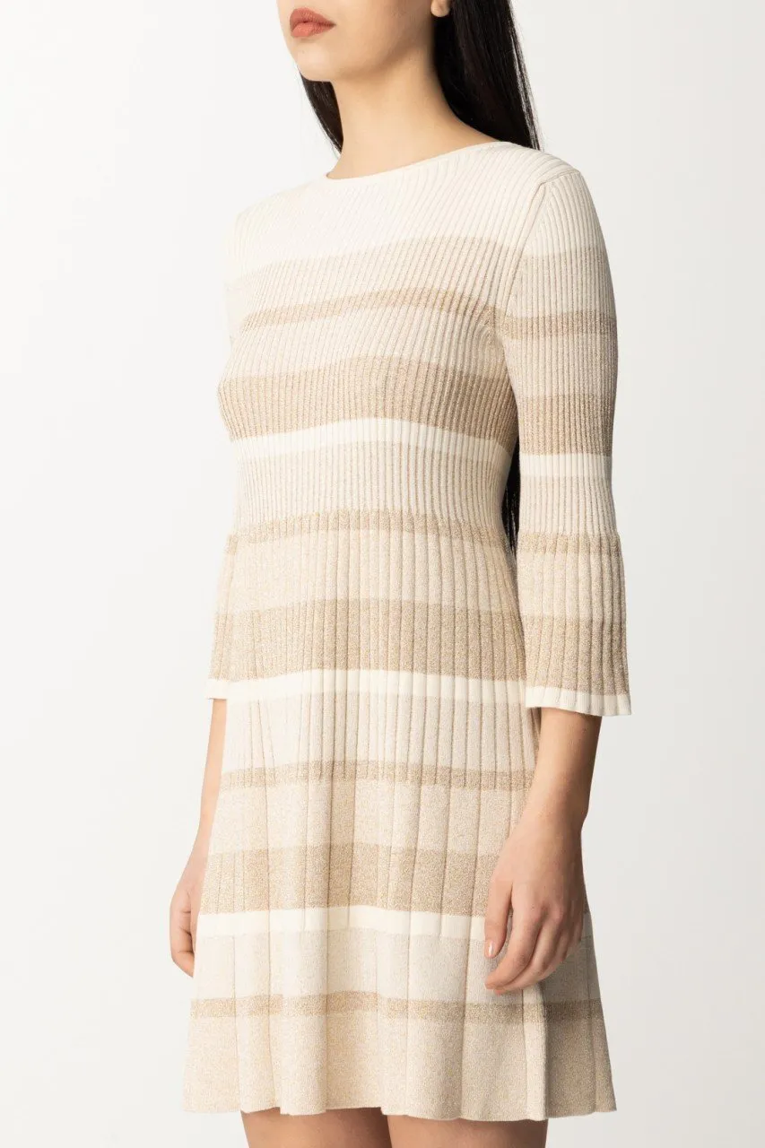 Mini abito in maglia a righe NEVE LUREX DEGRADE