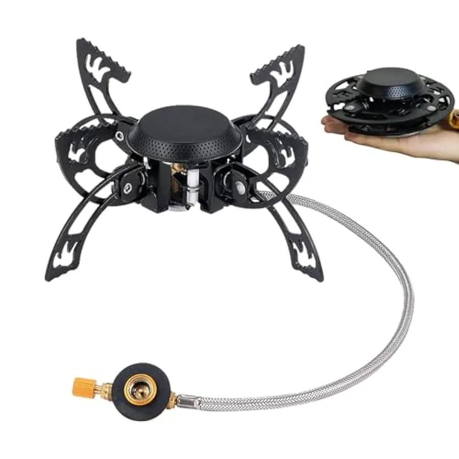 Mini bruciatore da campeggio – Fornello da campeggio pieghevole portatile con custodia,Gadget utili per cucinare per pentole per