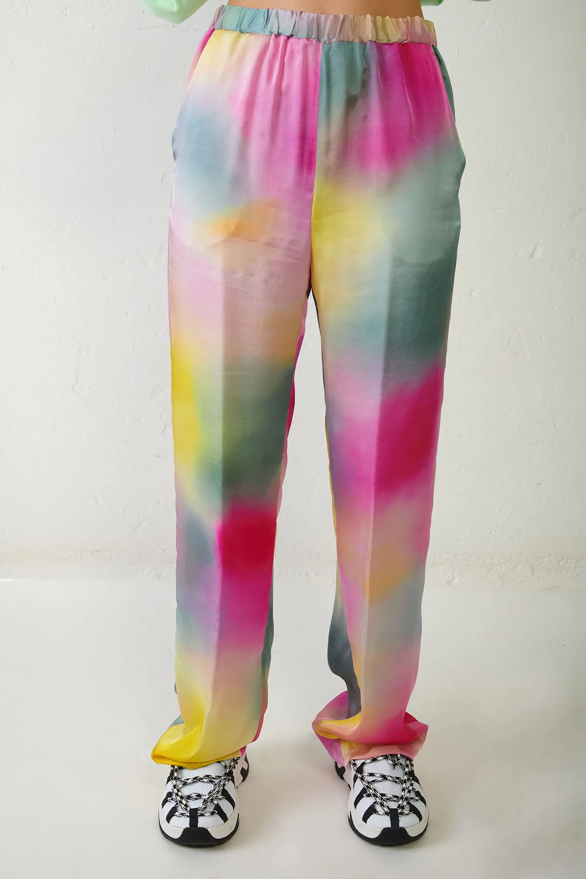 MSGM Pantalone fluido multicolor