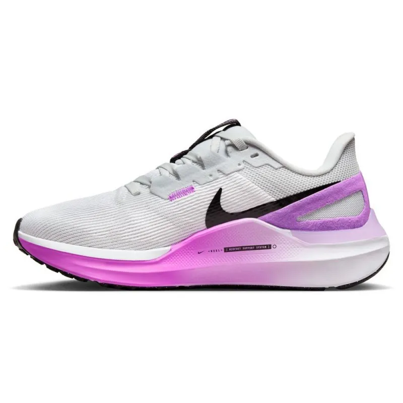 Nike Air Zoom Structure 25 Bianco Nero-Pure Platinu - Scarpe Running Donna